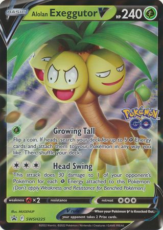 Alolan Exeggutor V - SWSH225 Black Star Promo Pokemon - NM/MINT