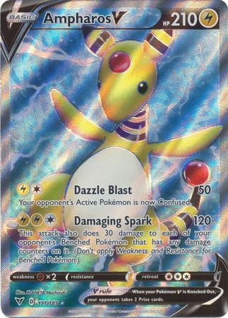Ampharos V - 171/185 Vivid Voltage FULL ART Pokemon - NM/MINT