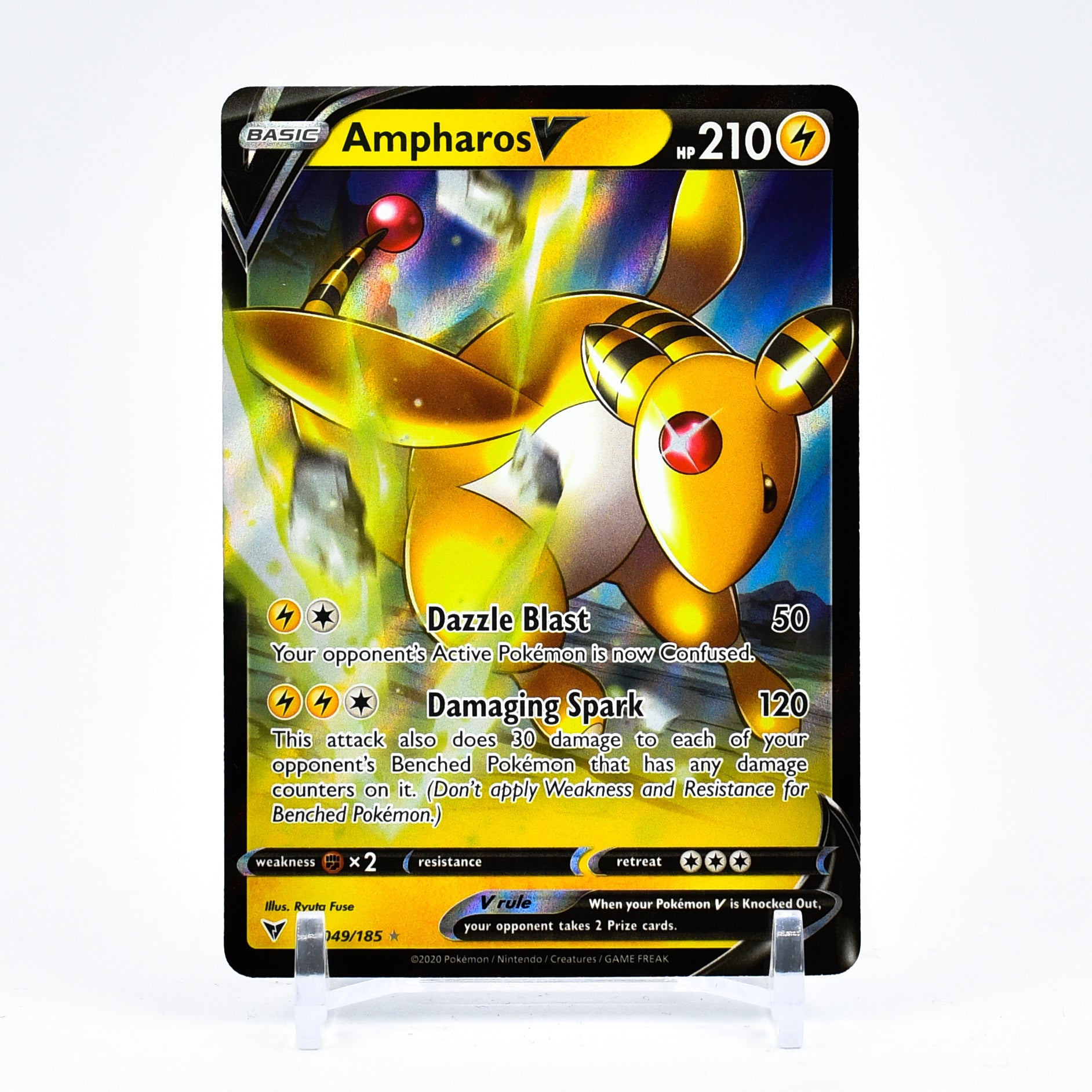 Ampharos V - 049/185 Vivid Voltage Ultra Rare Pokemon - NM/MINT
