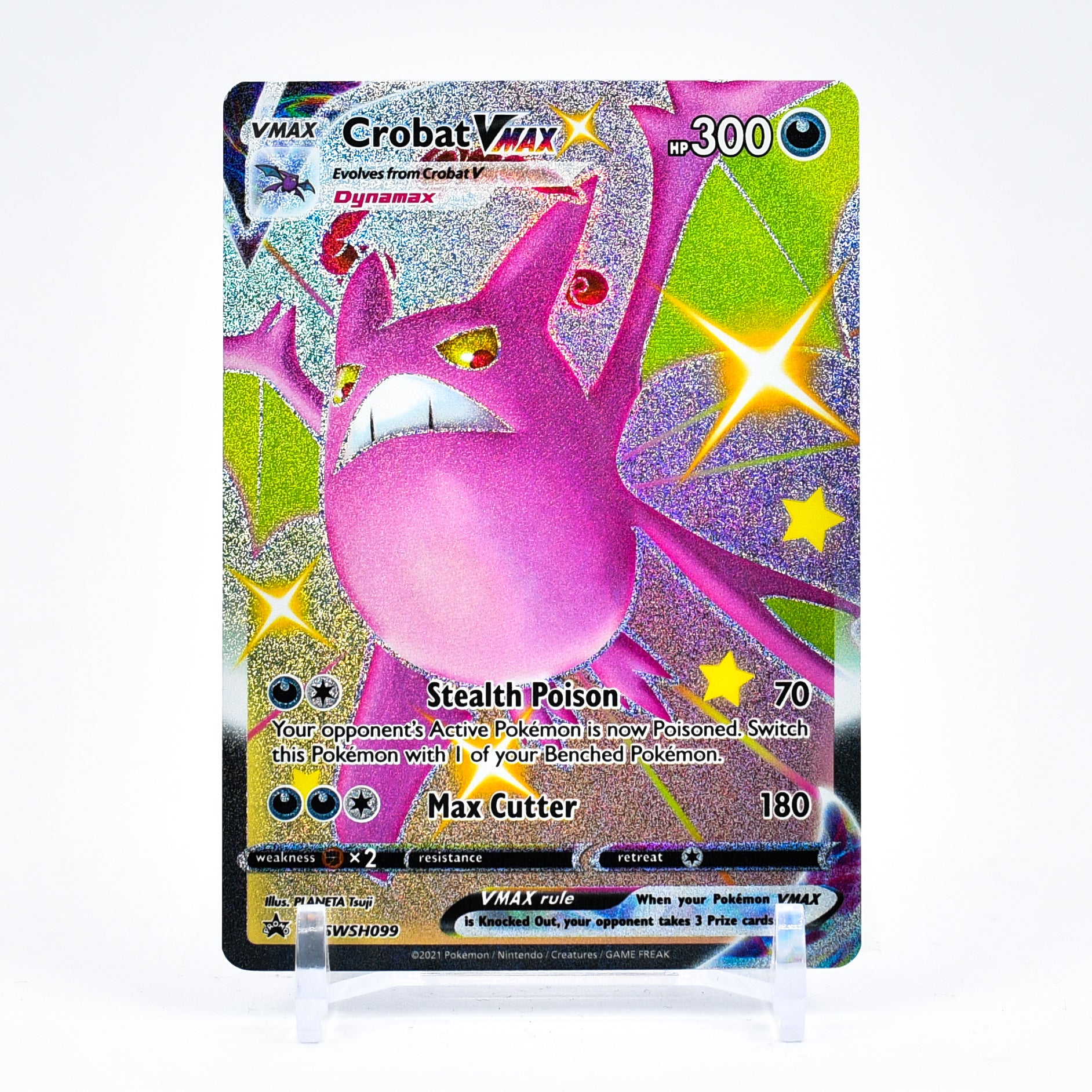 Crobat Vmax - SWSH099 Black Star Promo FULL ART Pokemon - NM/MINT