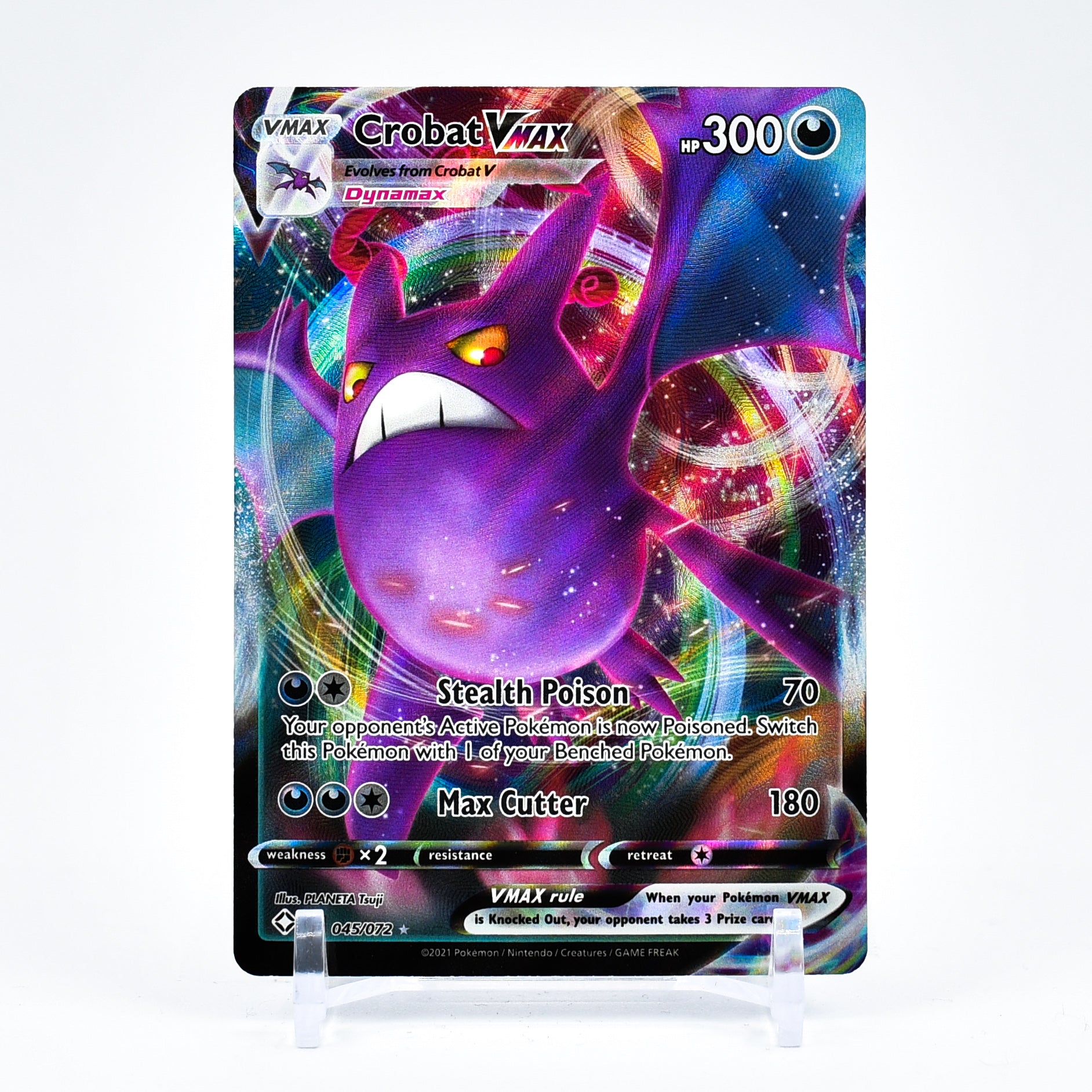 Crobat Vmax - 045/072 Shining Fates Ultra Rare Pokemon - NM/MINT