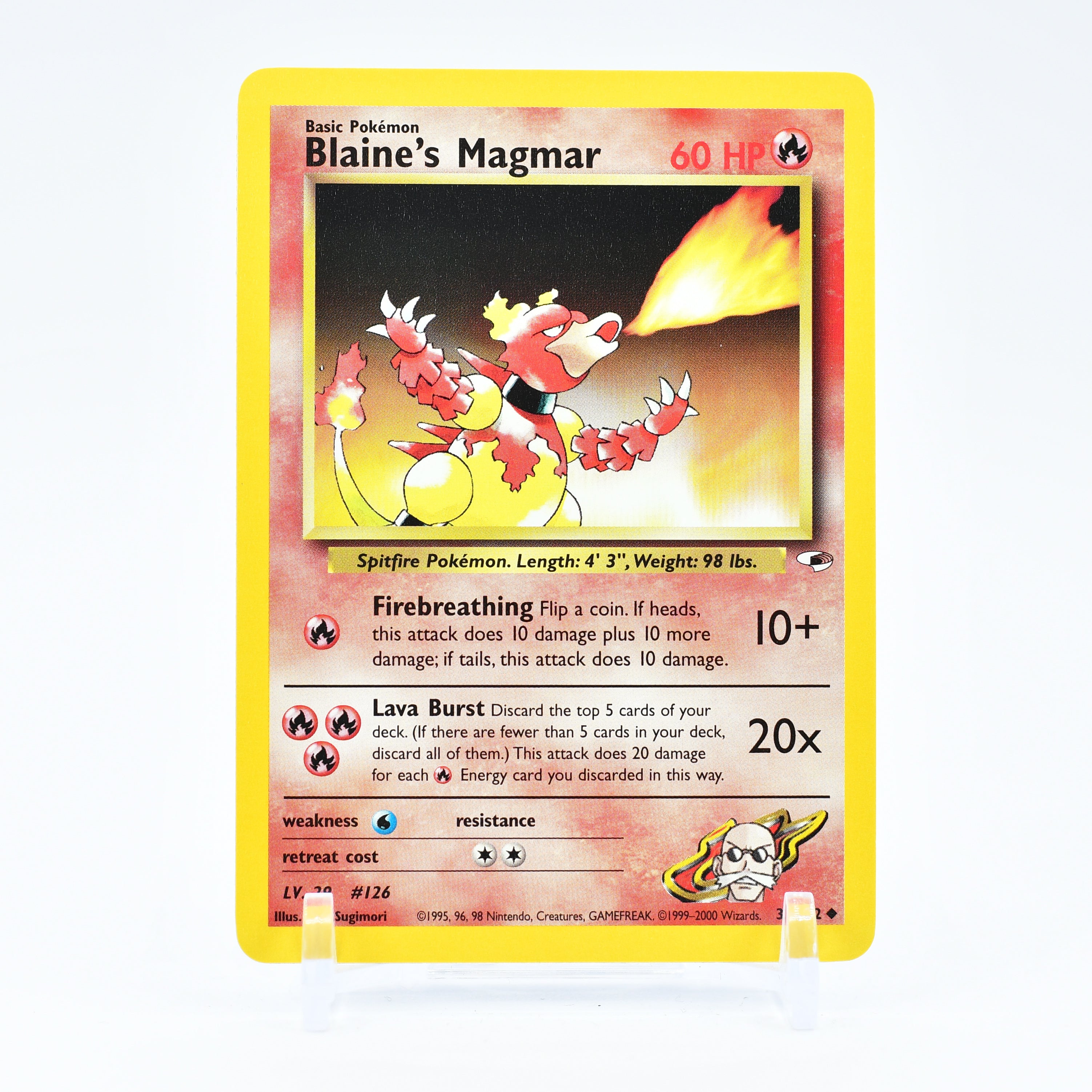 Blaine's Magmar - 37/132 Gym Heroes Unlimited Uncommon Pokemon - NM