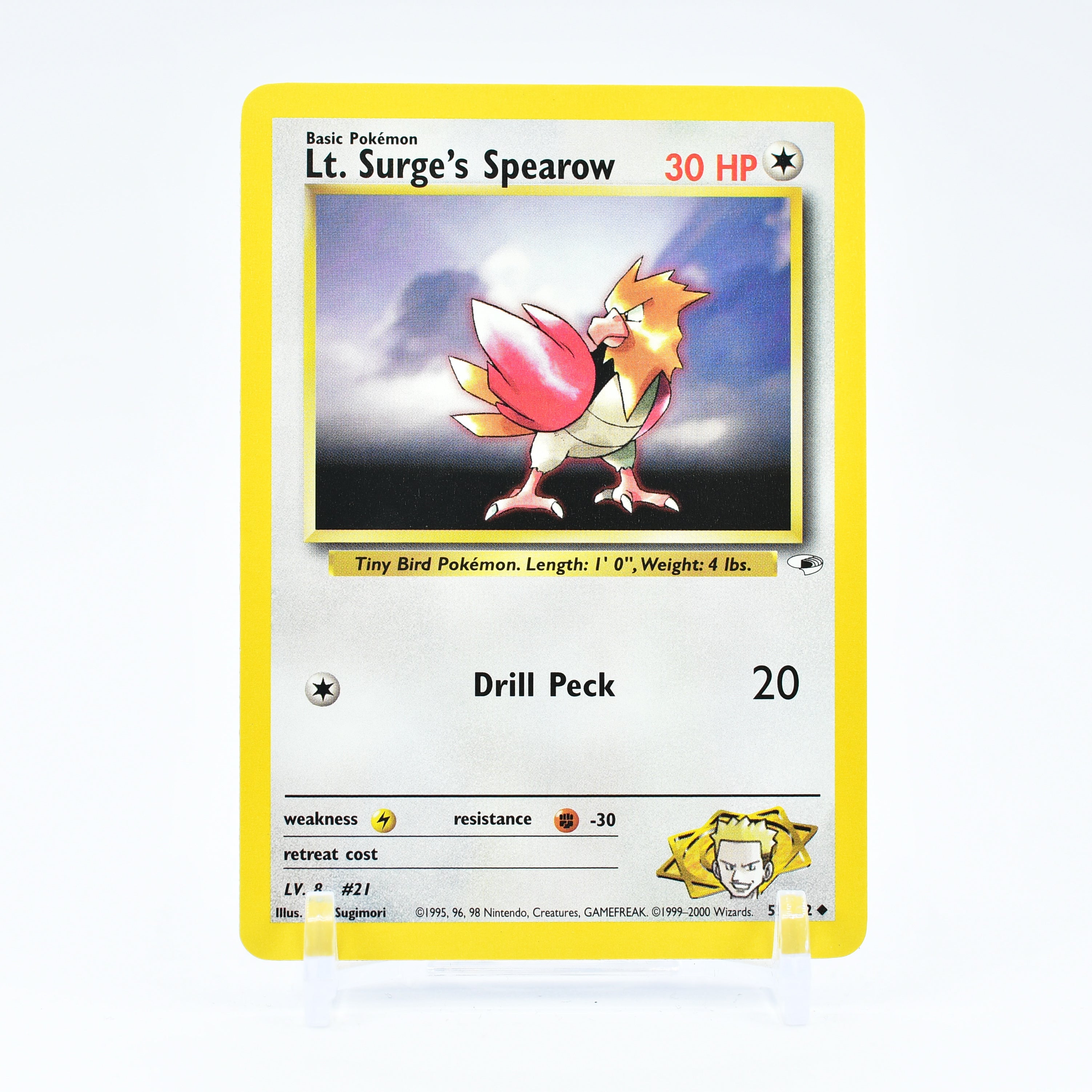 Lt. Surge's Spearow - 52/132 Gym Heroes Unlimited Uncommon Pokemon - NM