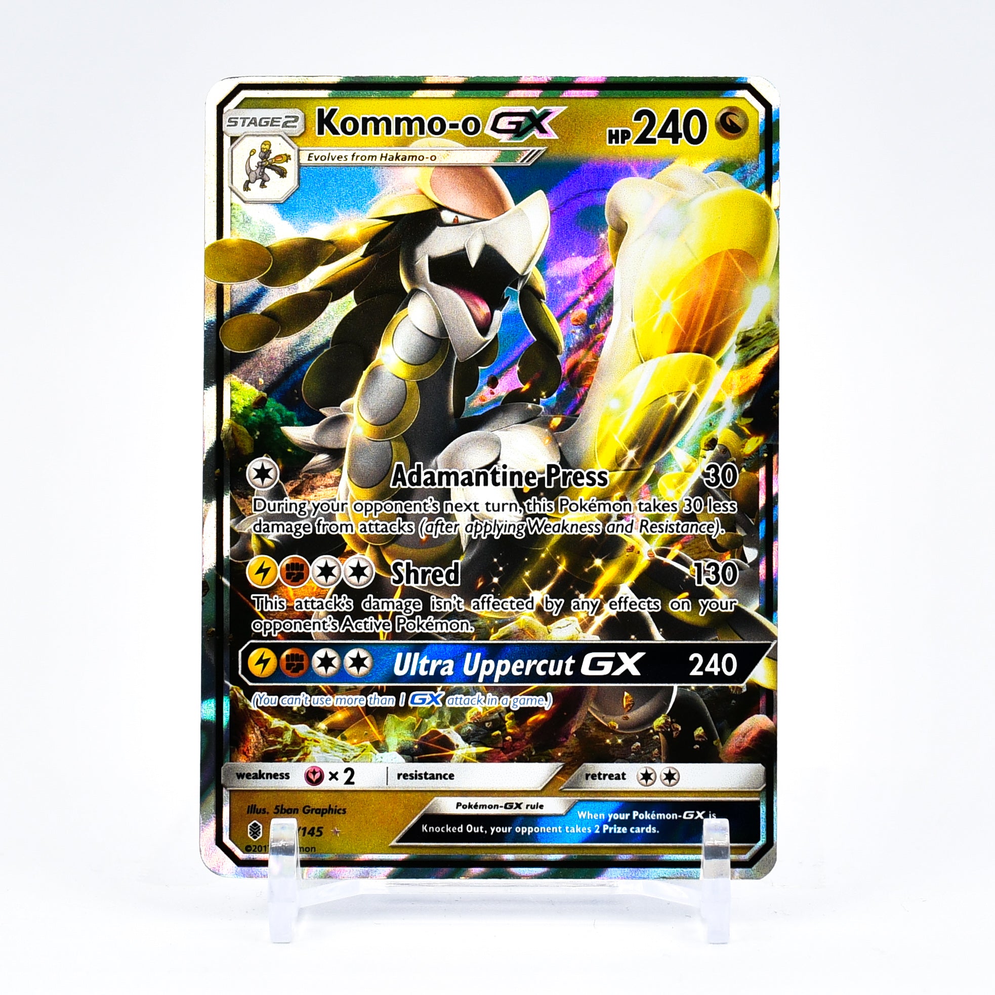 Kommo-o GX - 100/145 Guardians Rising Ultra Rare Pokemon - NM/MINT