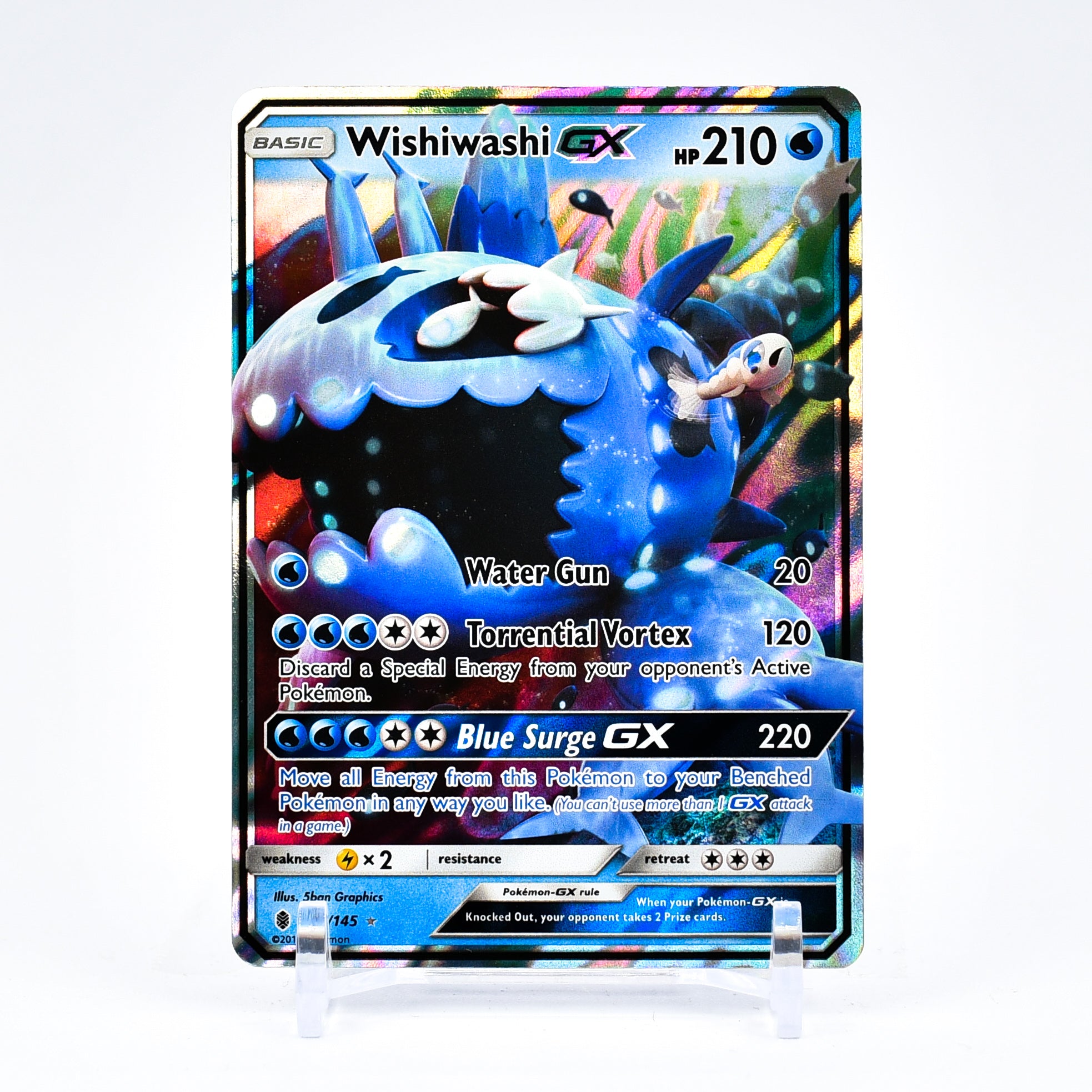 Wishiwashi GX - 38/145 Guardians Rising Ultra Rare Pokemon - NM/MINT