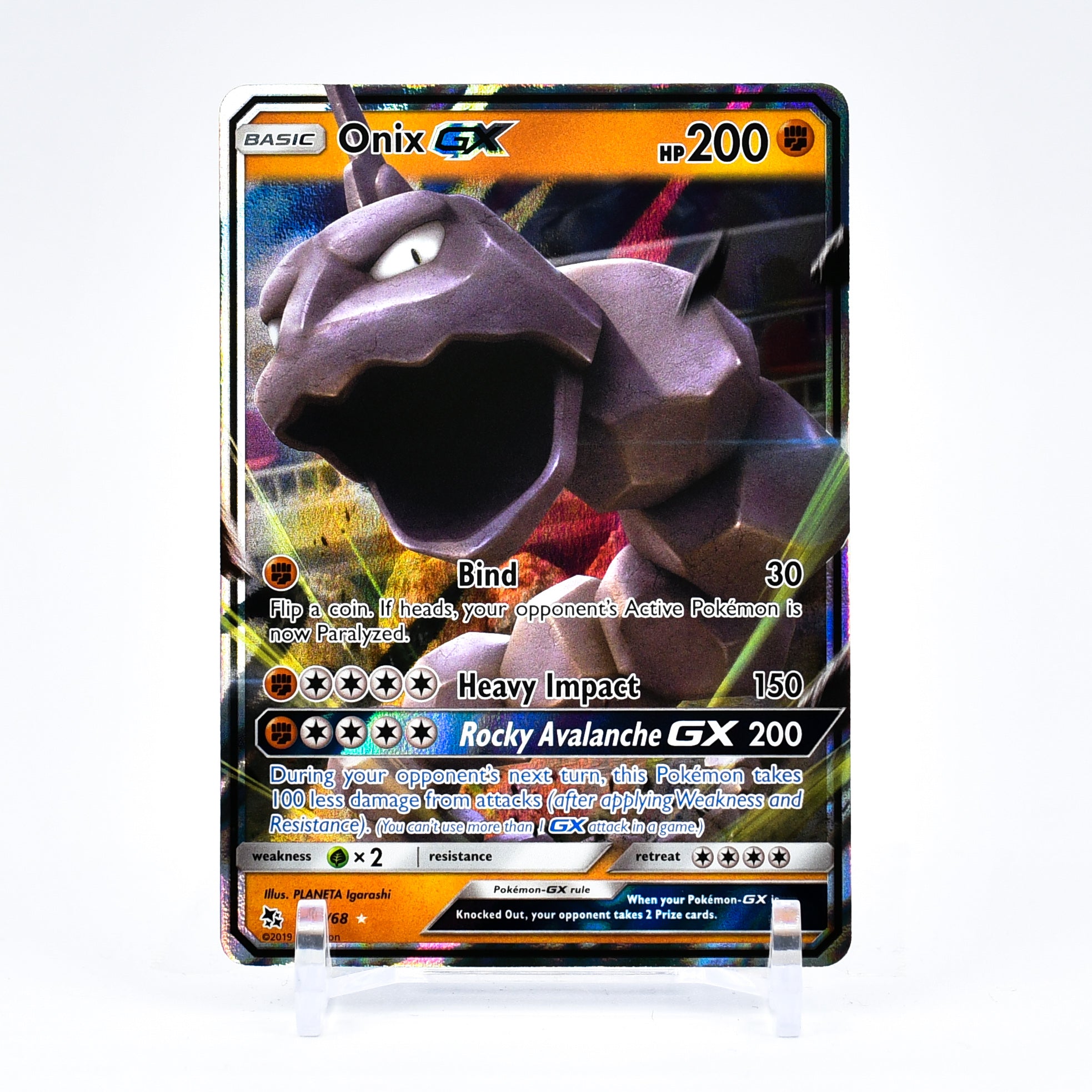 Onix GX - 36/68 Hidden Fates Ultra Rare Pokemon - NM/MINT