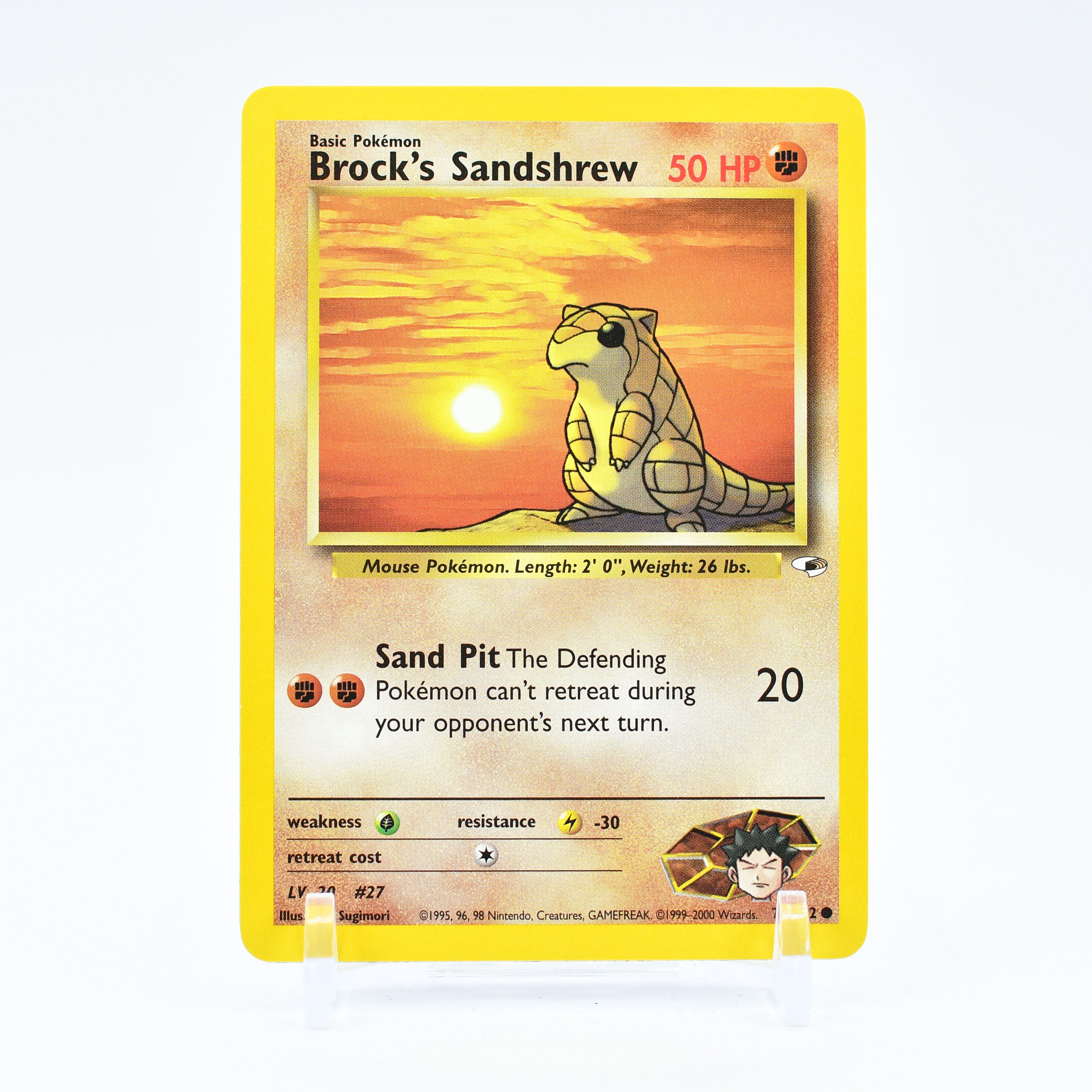Brock's Sandshrew - 72/132 Gym Heroes Unlimited Common Pokemon - NM