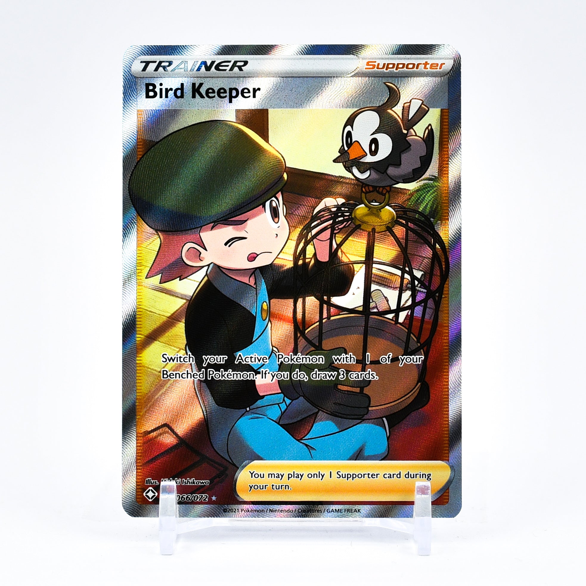 Bird Keeper - 066/072 Shining Fates FULL ART Trainer - NM/MINT