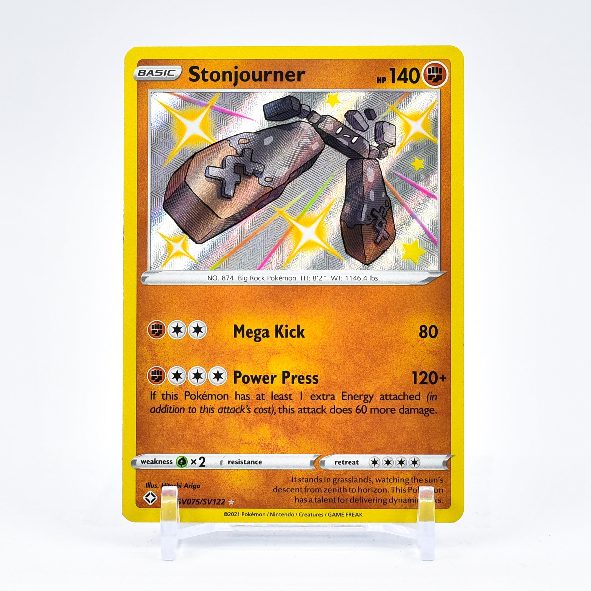 Stonjourner - SV075/SV122 Shining Fates SHINY HOLO Rare Pokemon - NM/MINT