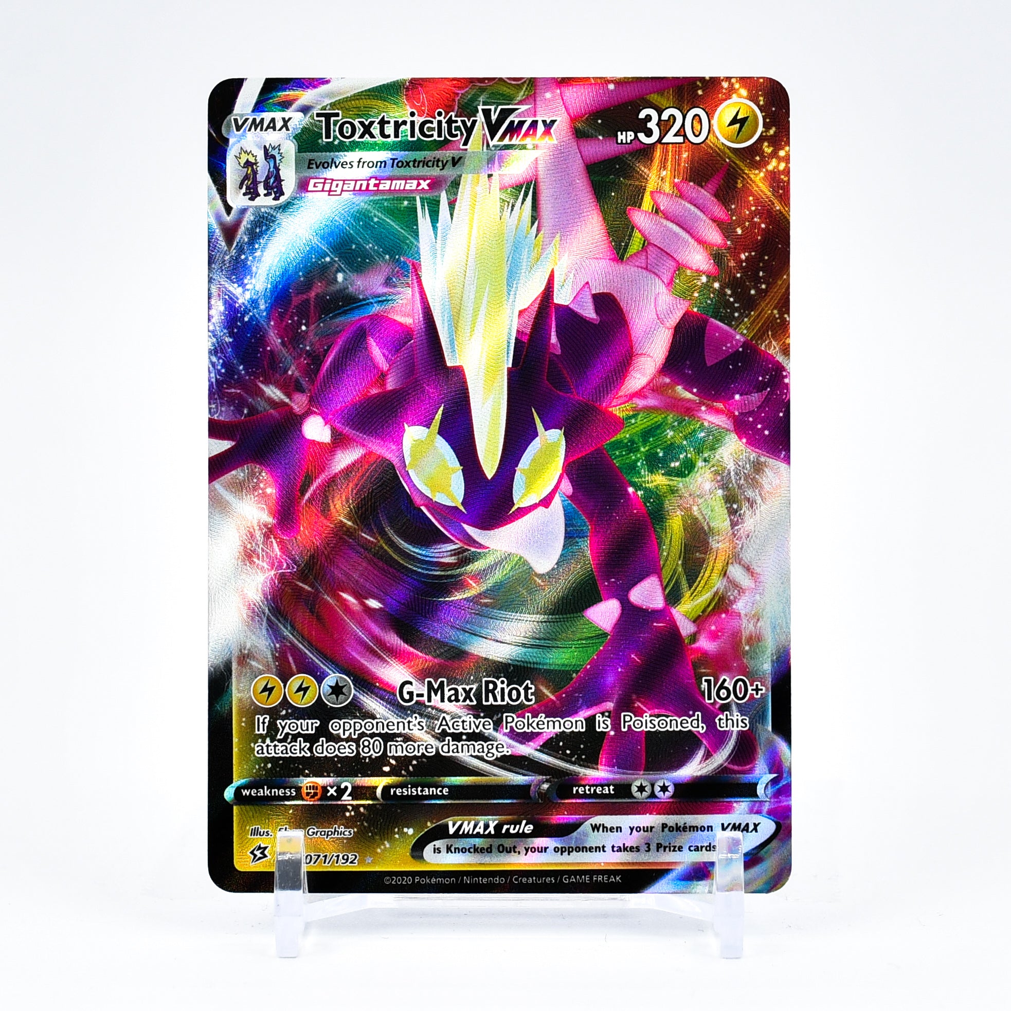 Toxtricity Vmax - 071/192 Rebel Clash Ultra Rare Pokemon - NM/MINT