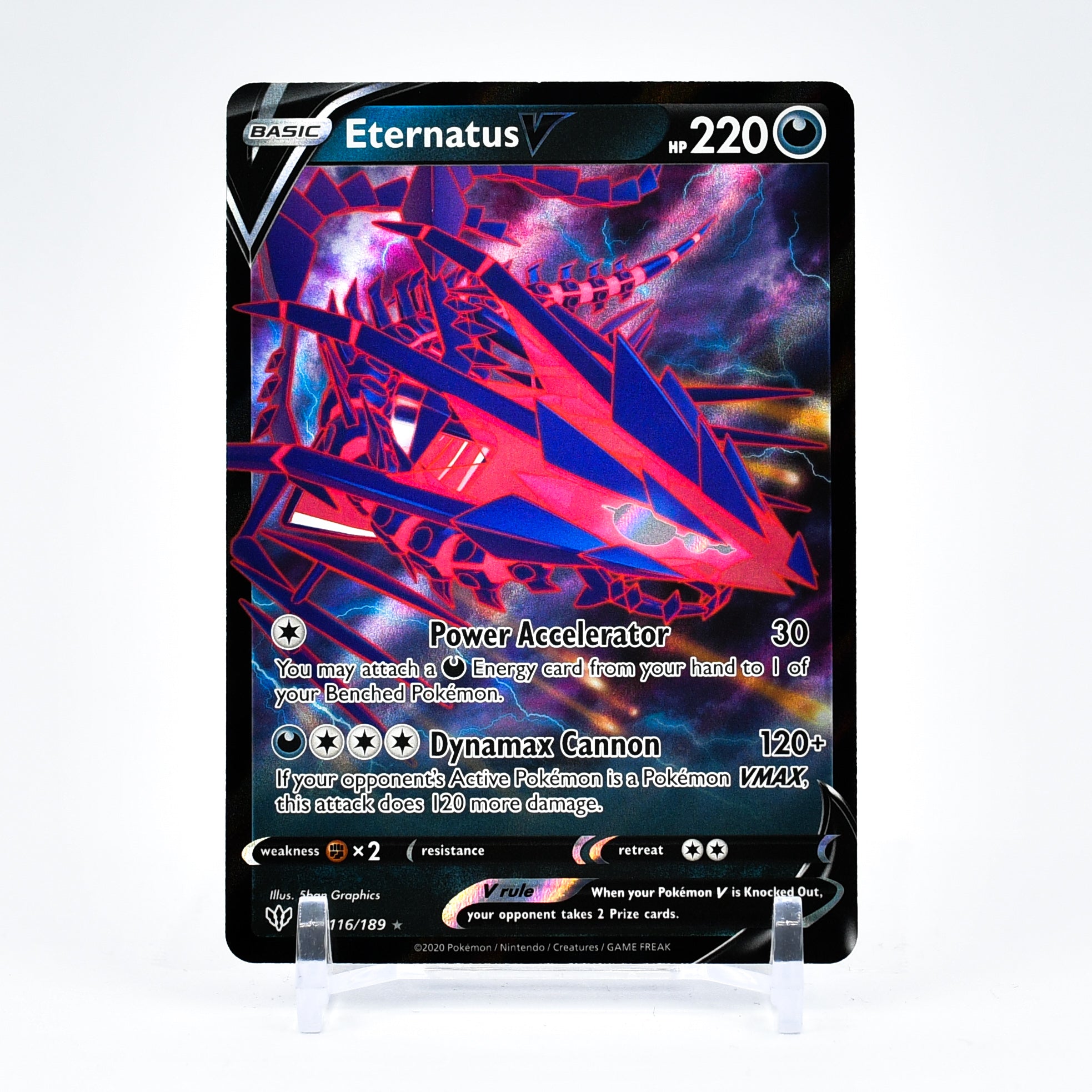 Eternatus V - 116/189 Darkness Ablaze Ultra Rare Pokemon - NM/MINT