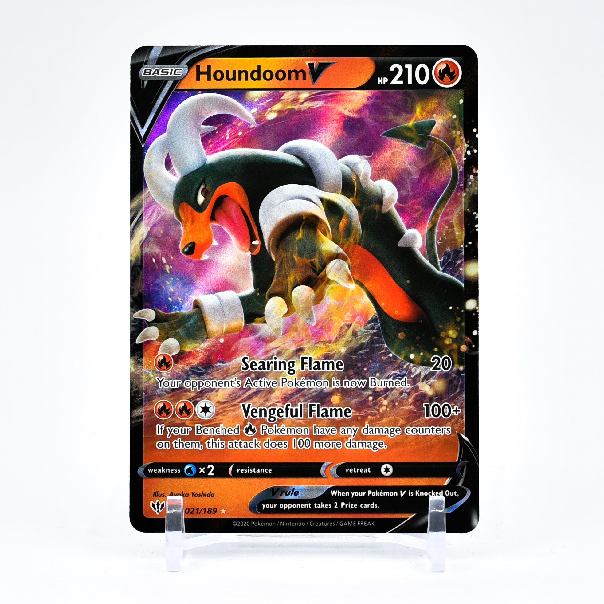 Houndoom V - 021/189 Darkness Ablaze Ultra Rare Pokemon - NM/MINT