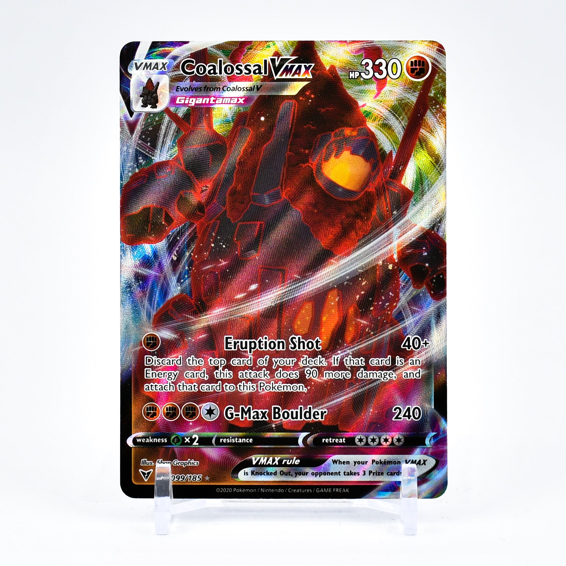 Coalossal Vmax - 099/185 Vivid Voltage Ultra Rare Pokemon - NM/MINT