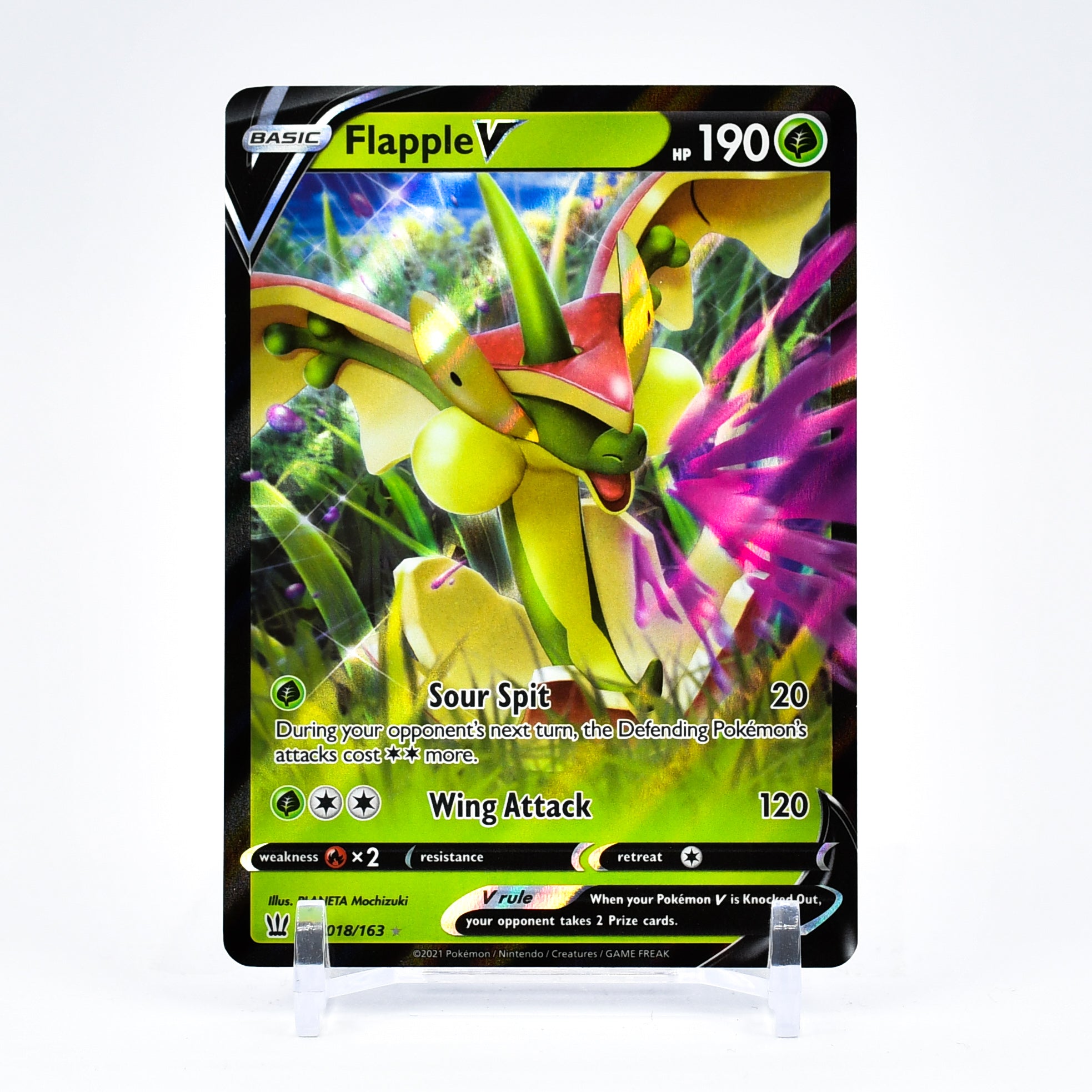 Flapple V - 018/163 Battle Styles Ultra Rare Pokemon - NM/MINT