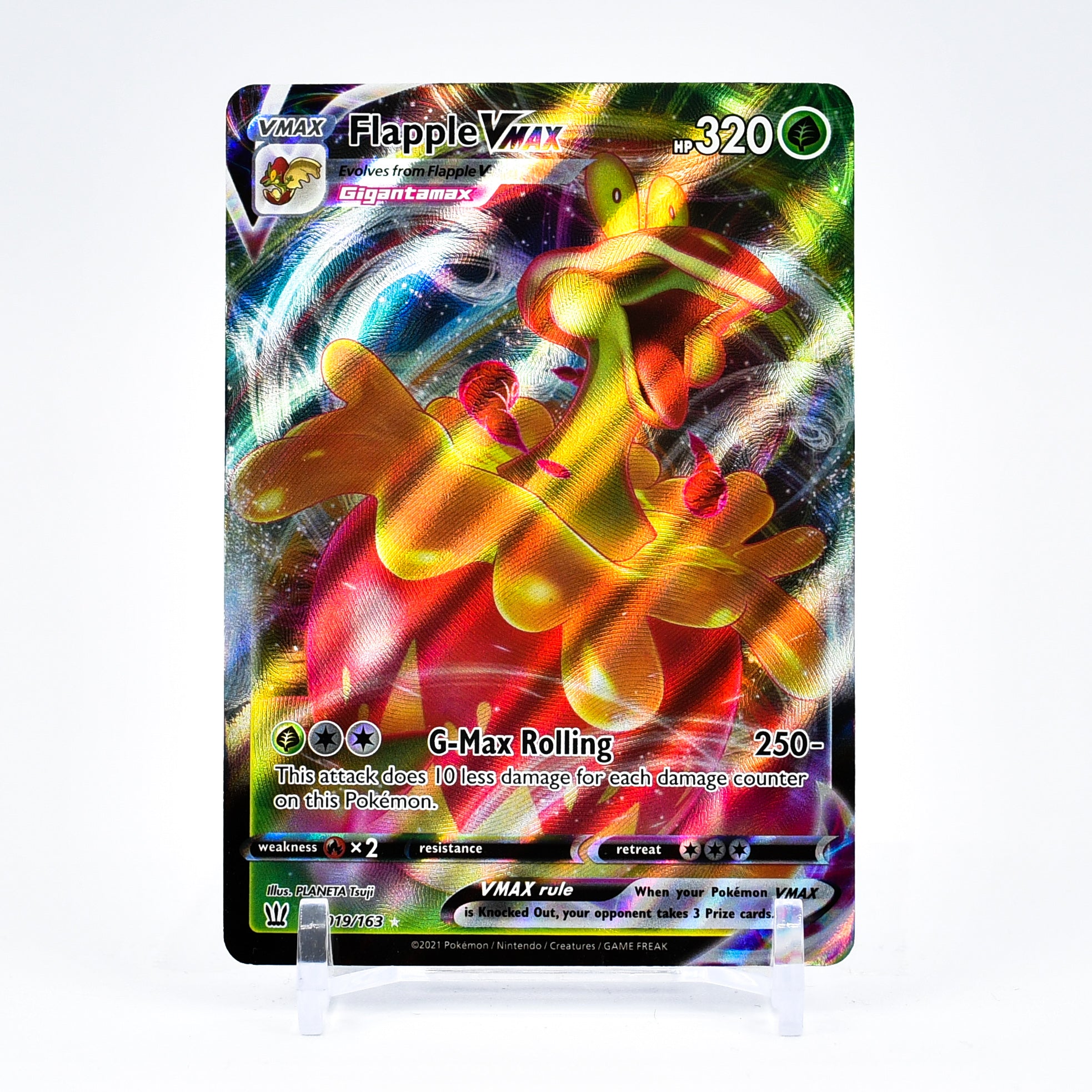 Flapple Vmax - 019/163 Battle Styles Ultra Rare Pokemon - NM/MINT