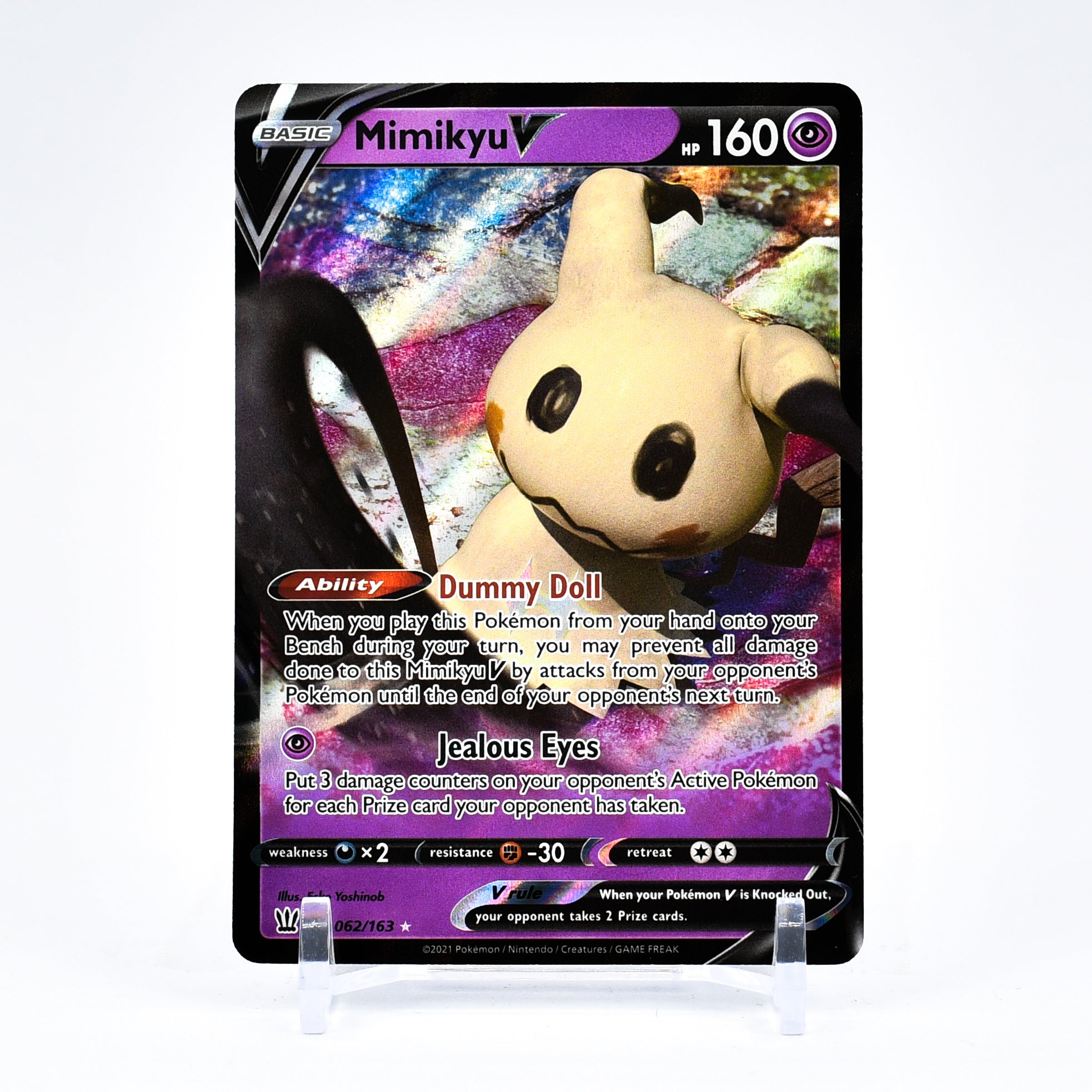 Mimikyu V - 062/163 Battle Styles Ultra Rare Pokemon - NM/MINT