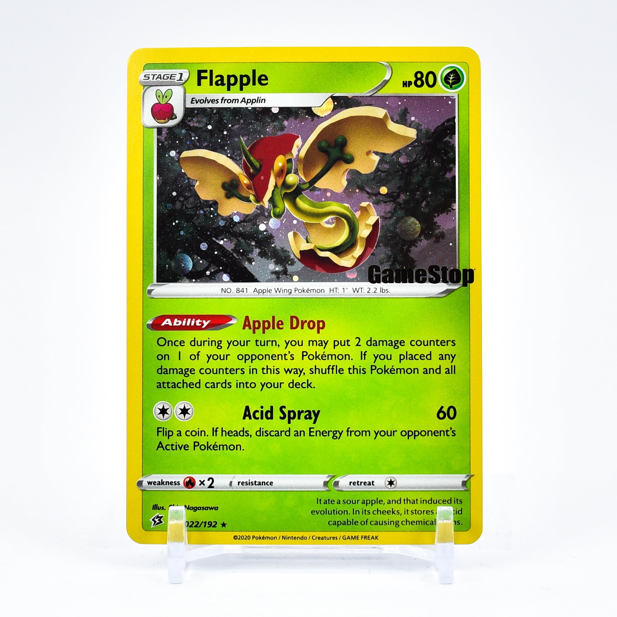 Flapple - Promo GAMESTOP STAMPED Holo Pokemon - NM/MINT