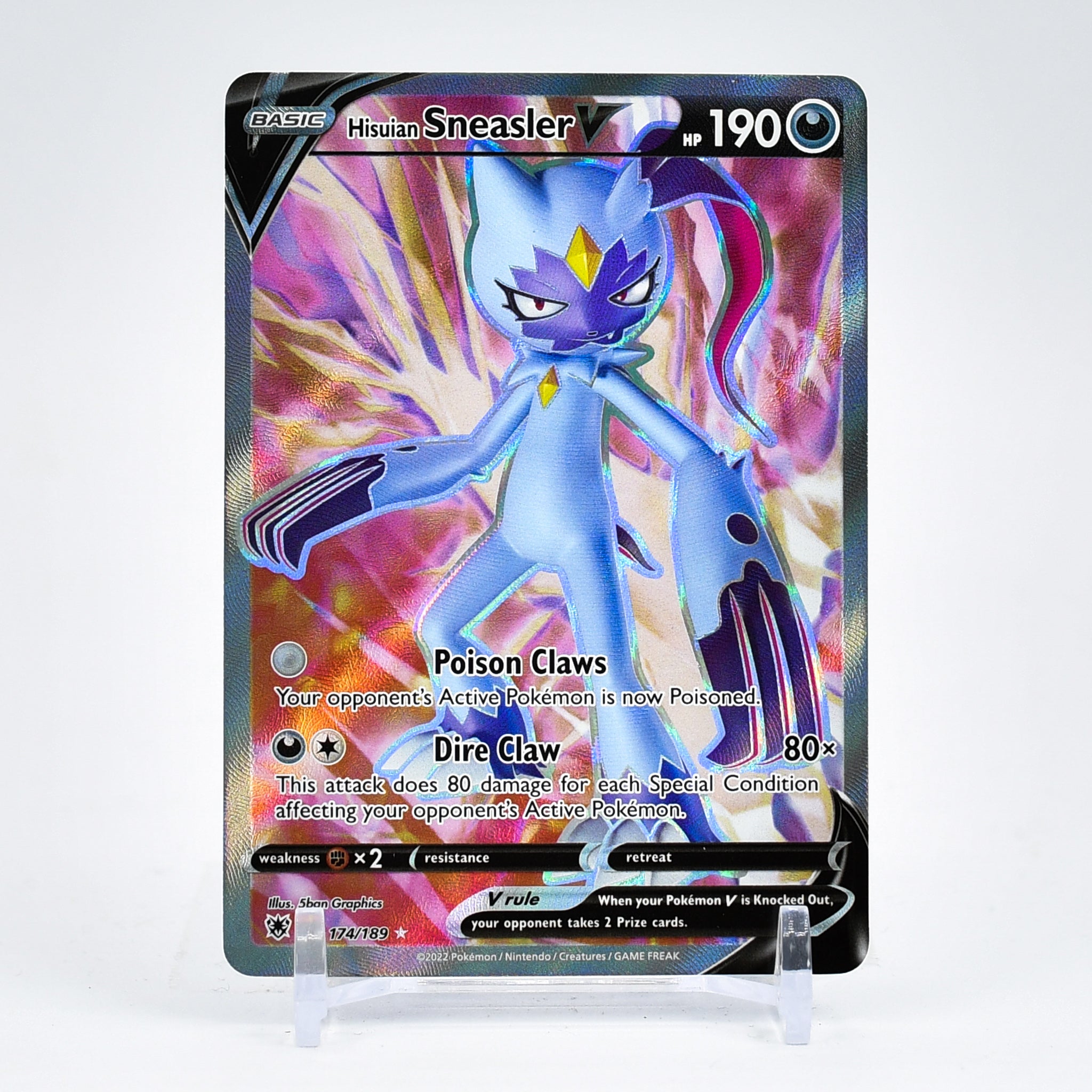 Hisuian Sneasler V - 174/189 Astral Radiance FULL ART Pokemon - NM/MINT
