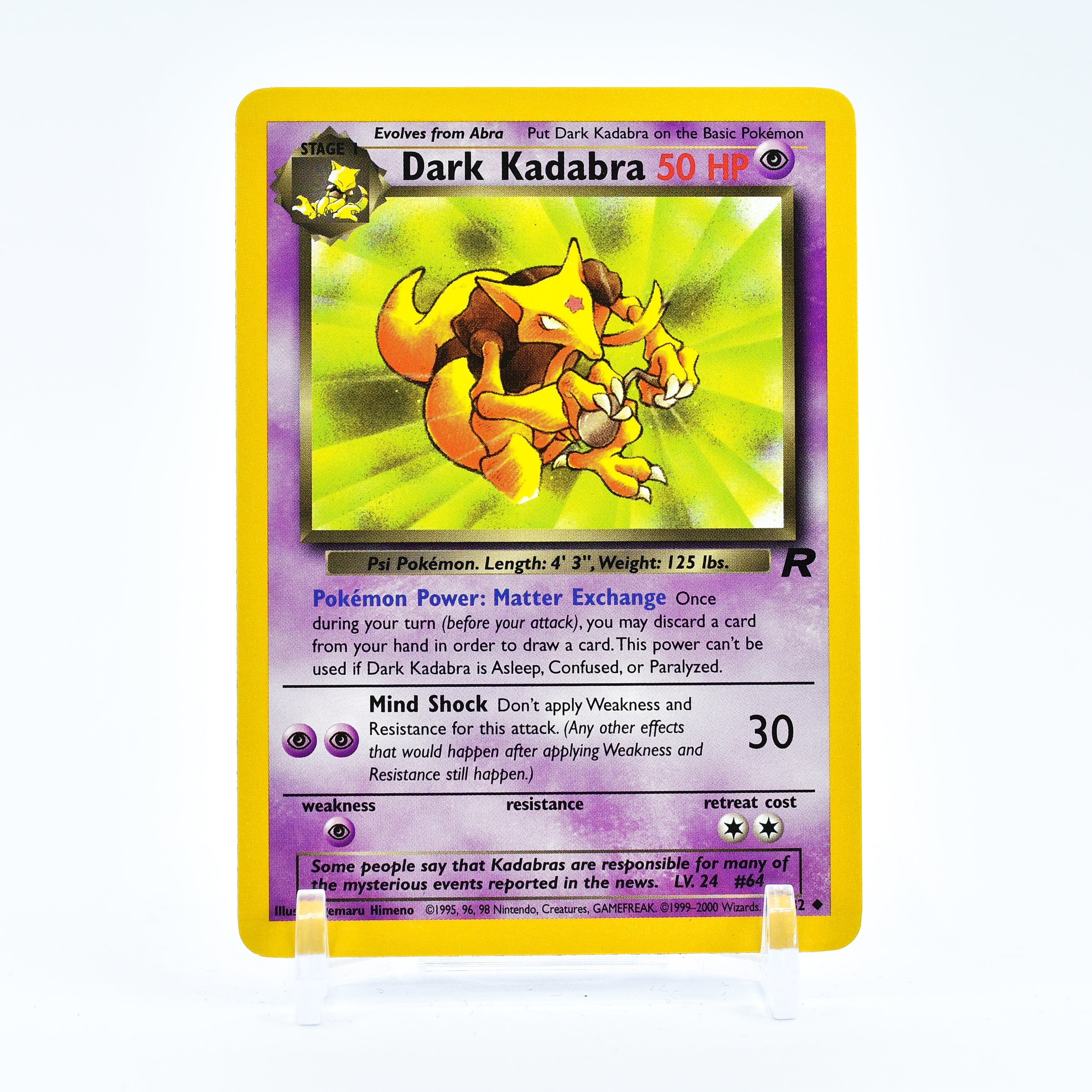 Dark Kadabra 39/82 Team Rocket Unlimited Uncommon Pokemon - NM