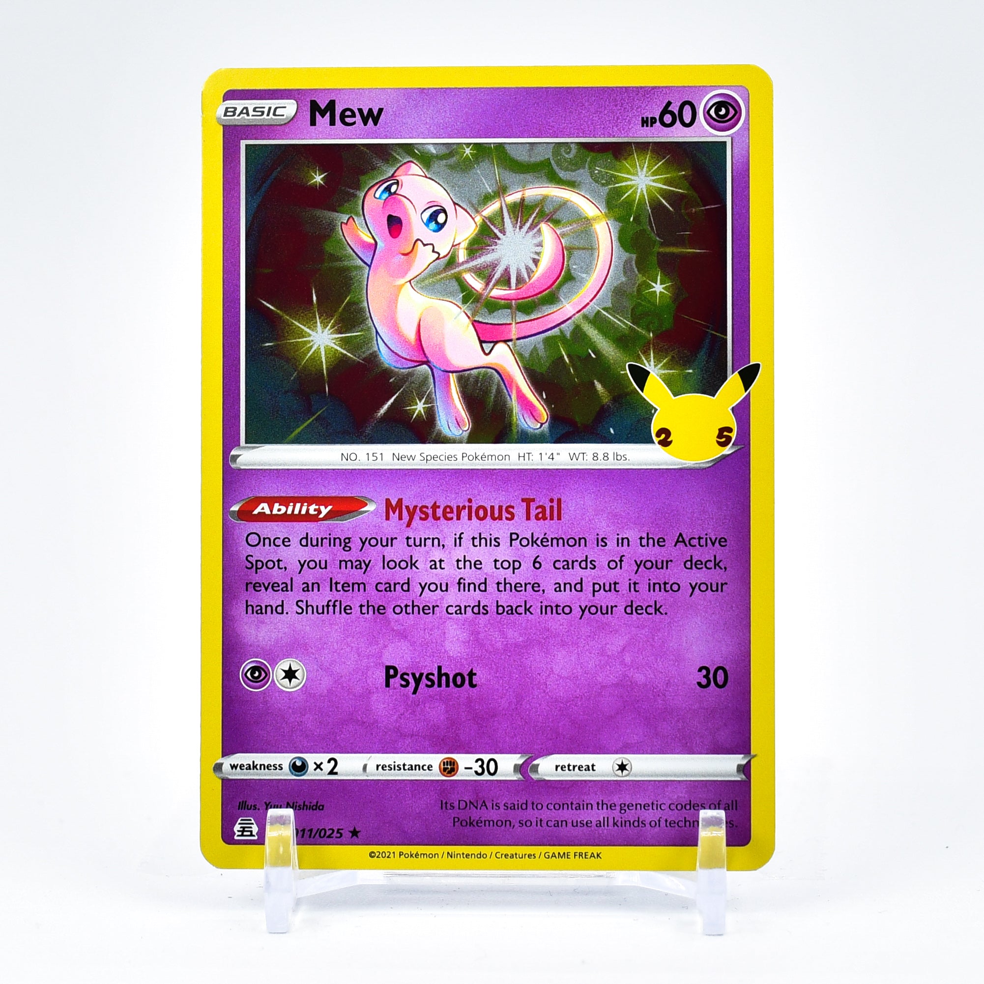 Mew - 011/025 Celebrations 25th Anniversary Holo Rare Pokemon - NM/MINT