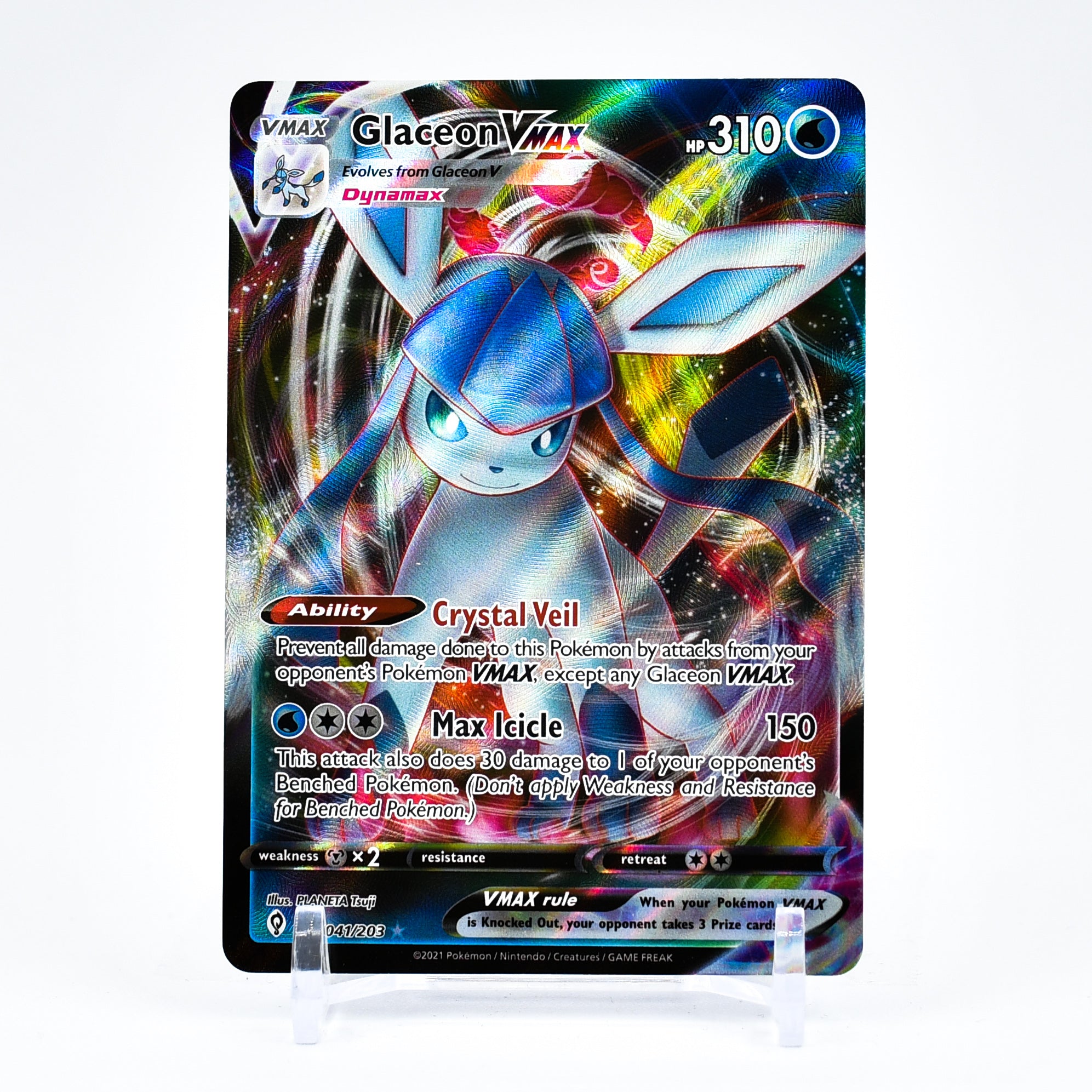Glaceon Vmax - 041/203 Evolving Skies Ultra Rare Pokemon - NM/MINT