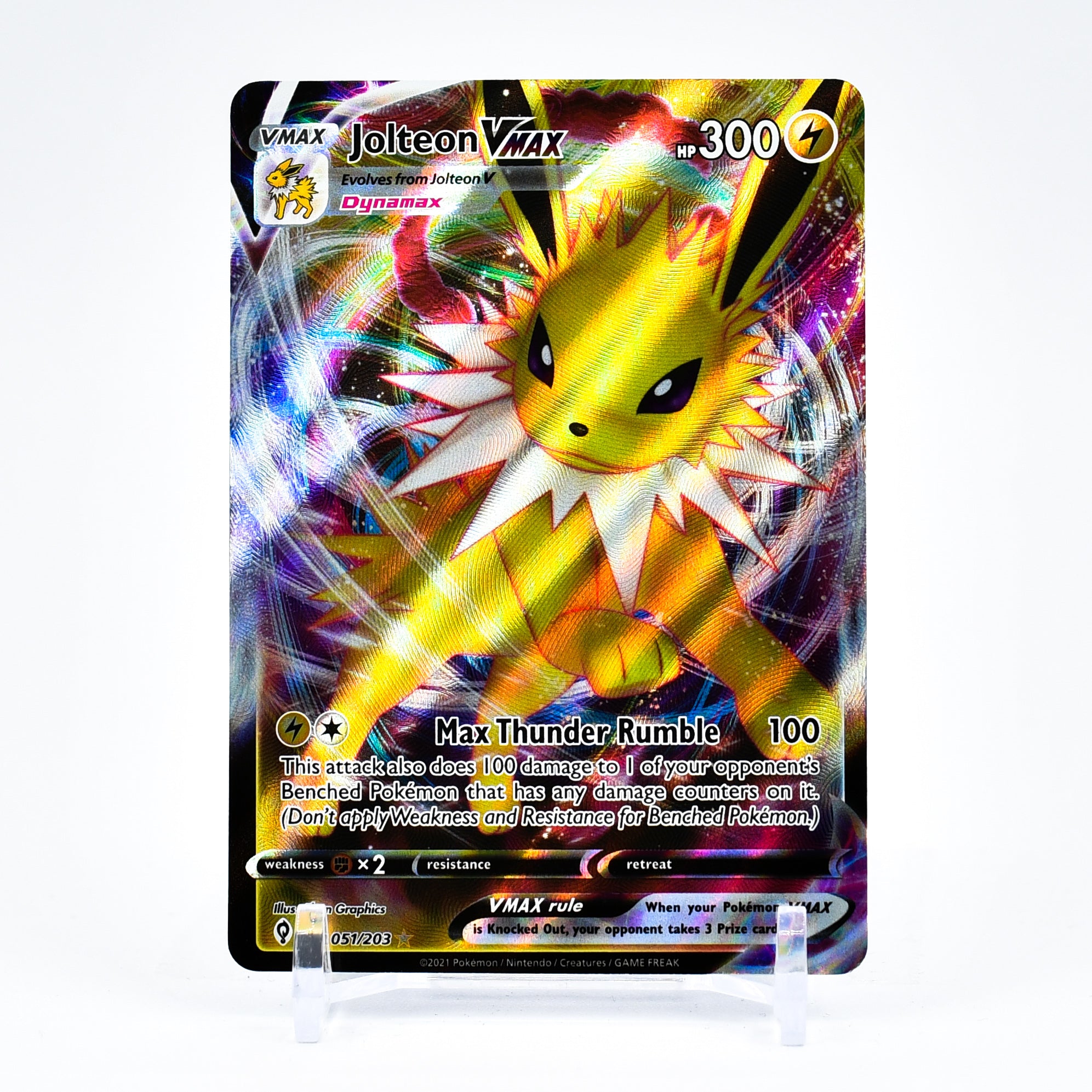 Jolteon Vmax - 051/203 Evolving Skies Ultra Rare Pokemon - NM/MINT
