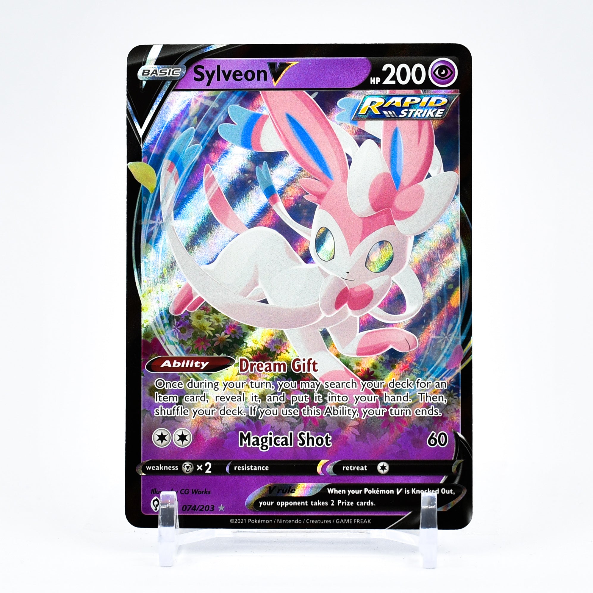 Sylveon V - 074/203 Evolving Skies Ultra Rare Pokemon - NM/MINT