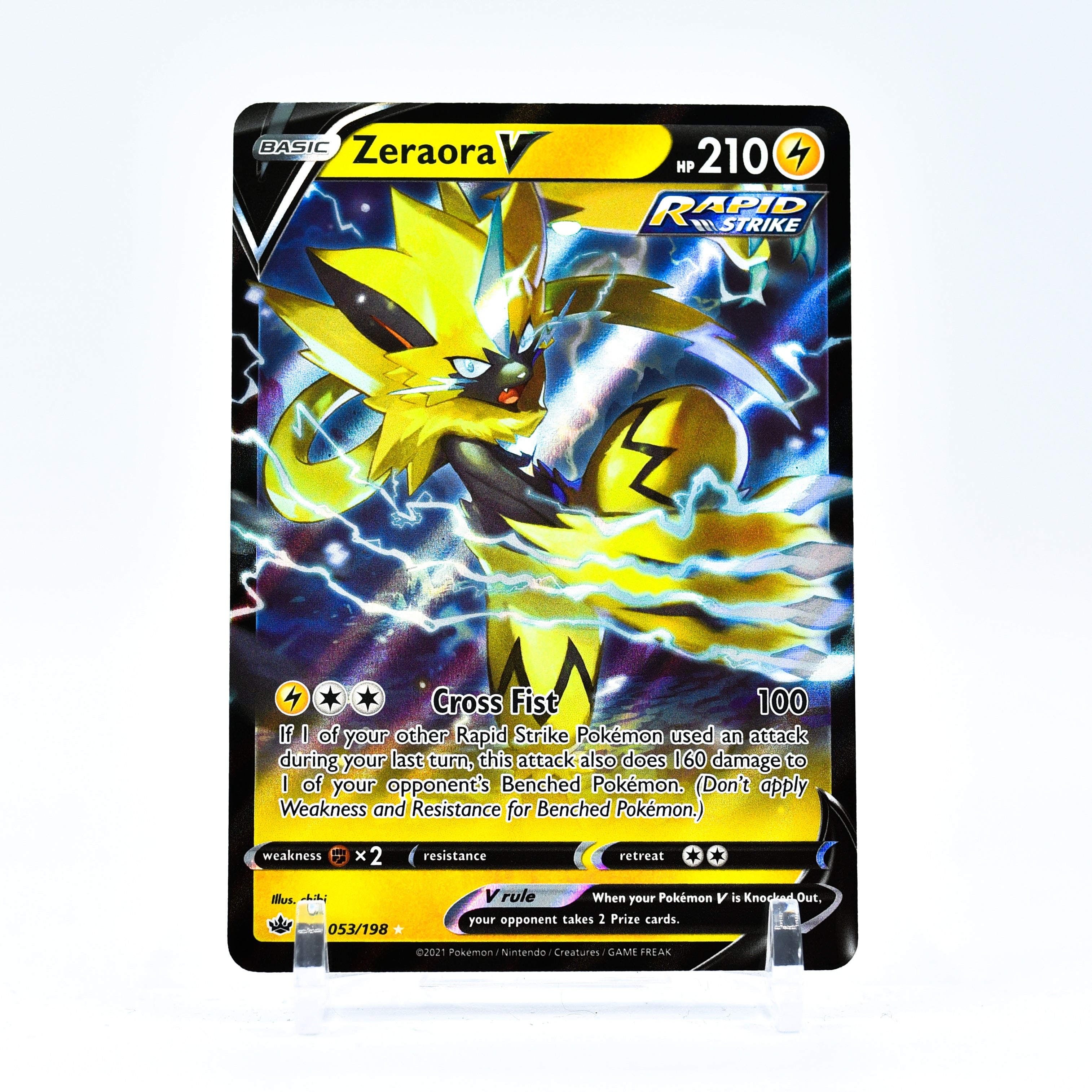 Zeraora V - 053/198 Chilling Reign Ultra Rare Pokemon - NM/MINT