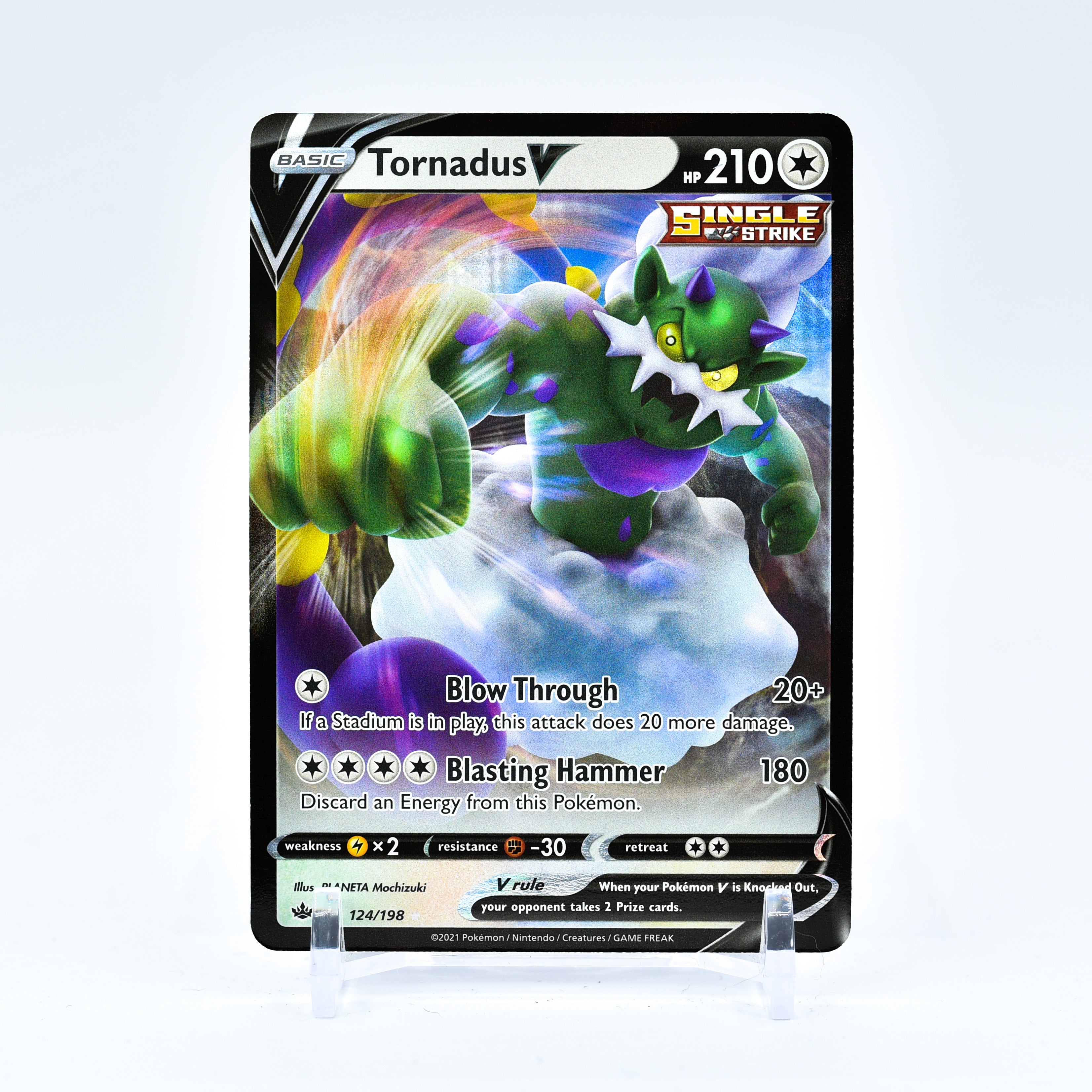 Tornadus V - 124/198 Chilling Reign Ultra Rare Pokemon - NM/MINT