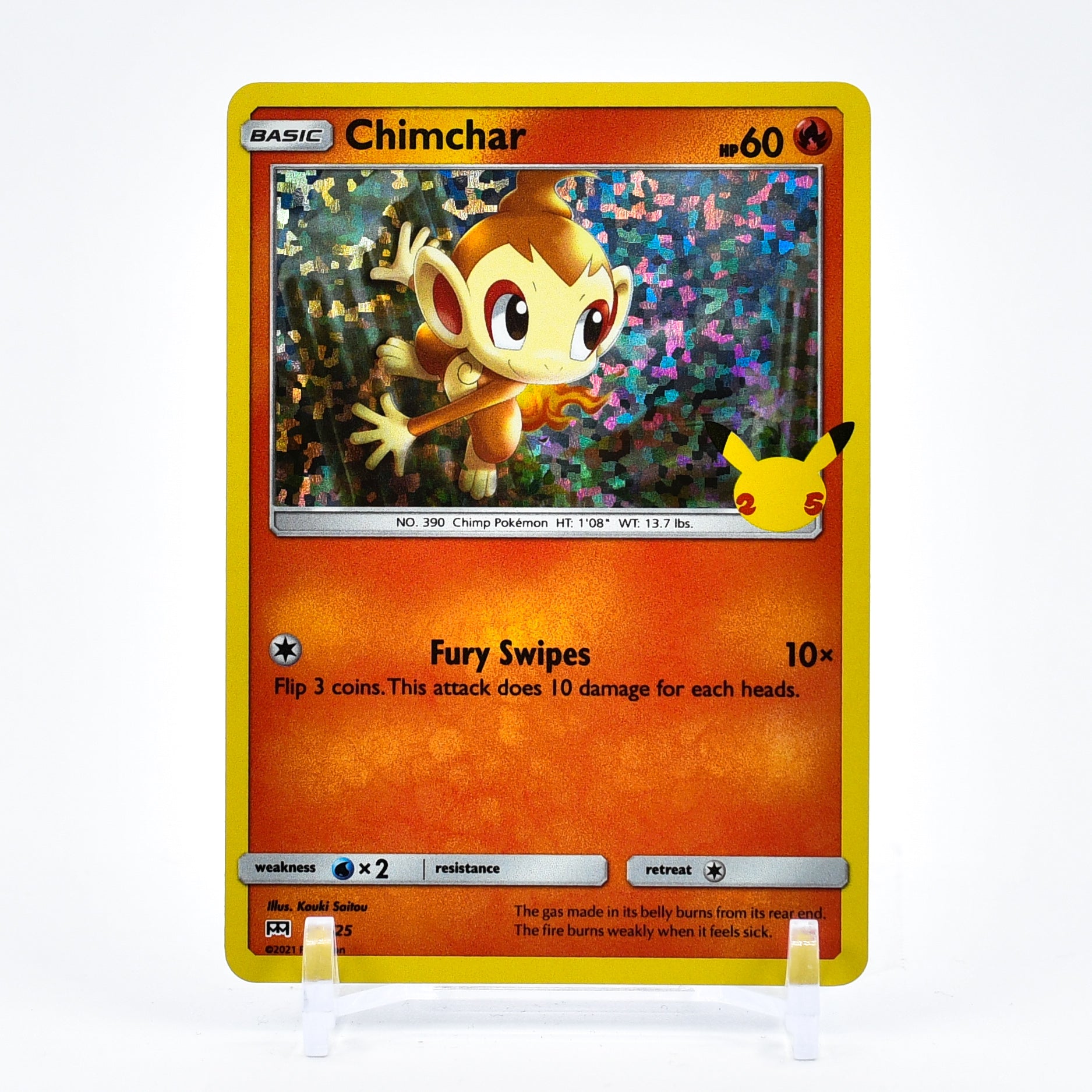 Chimchar - 12/25 Mcdonald's 25th Anniversary Holo Starter Pokemon - NM/MINT