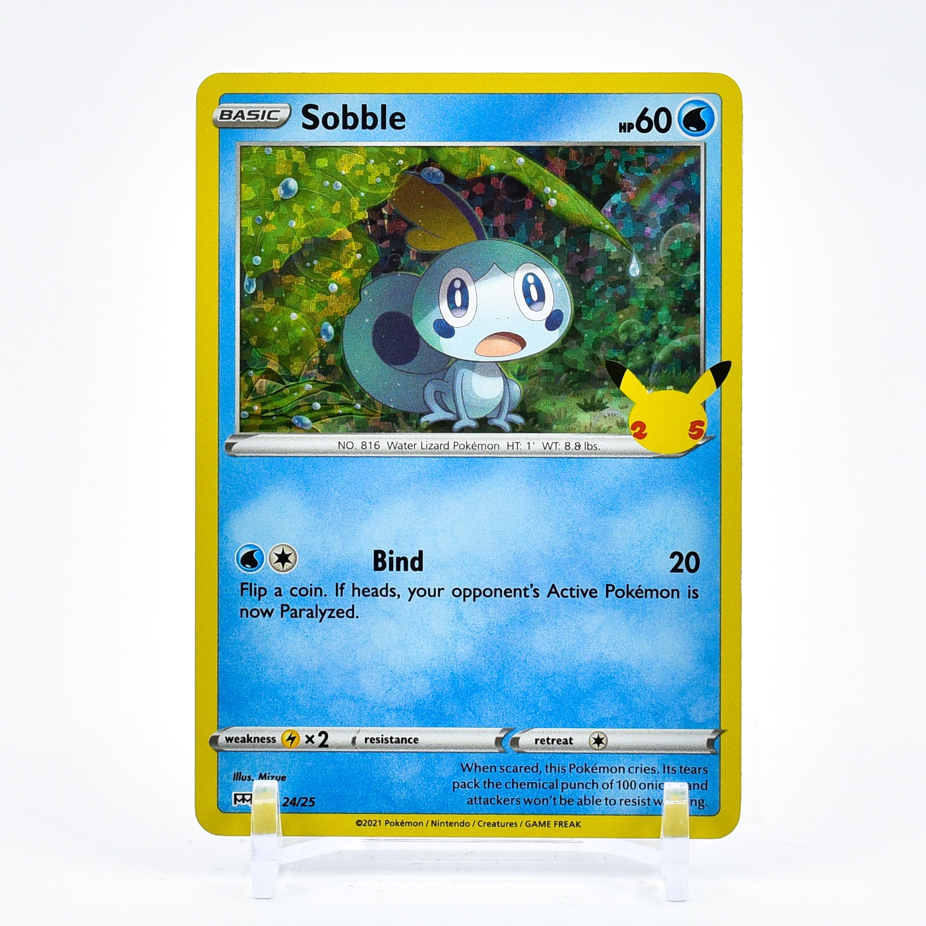 Sobble - 24/25 Mcdonald's 25th Anniversary Holo Starter Pokemon - NM/MINT