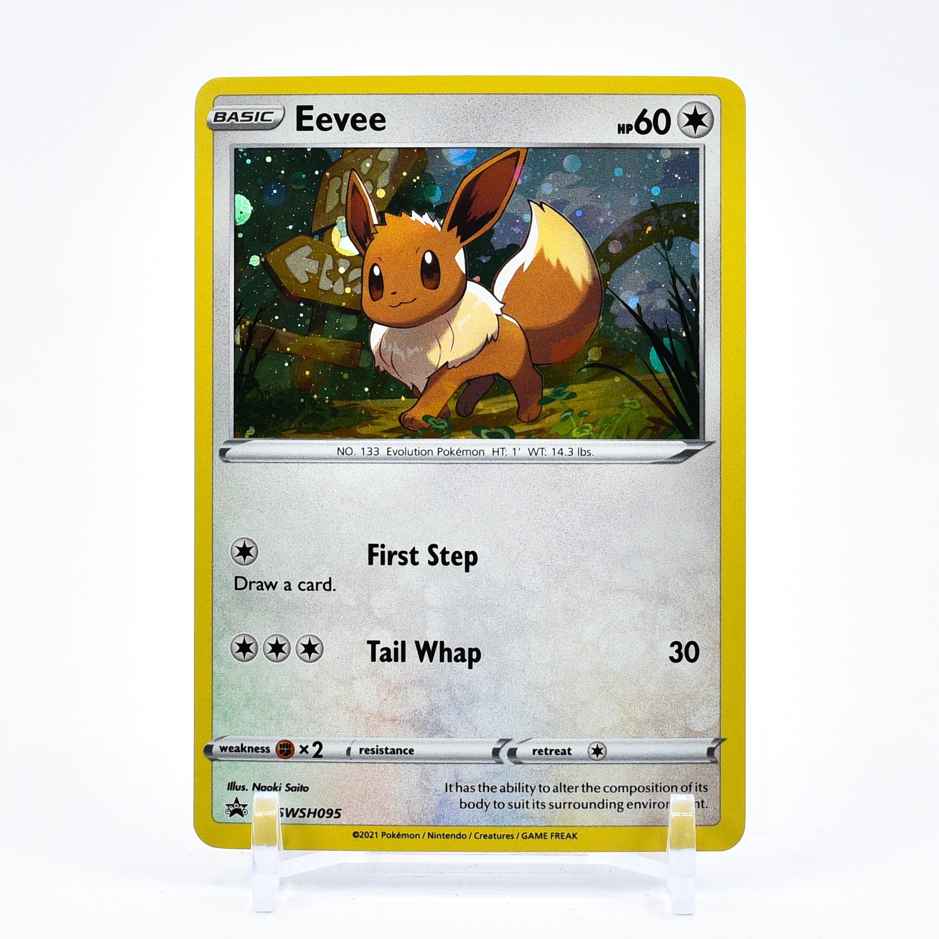 Eevee - SWSH095 Black Star Promo Holo Pokemon - NM/MINT