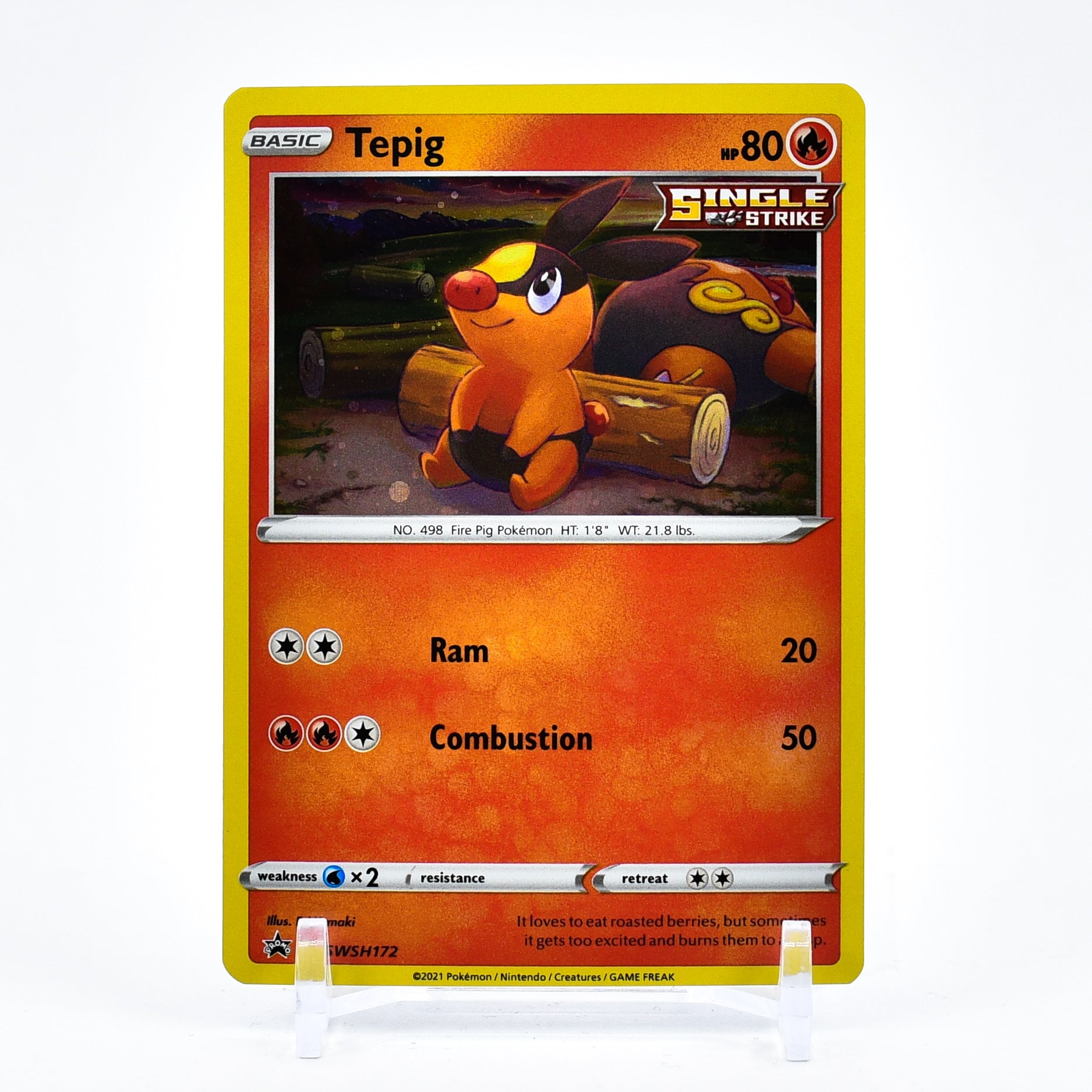 Tepig - SWSH172 Black Star Promo Holo Pokemon - NM/MINT