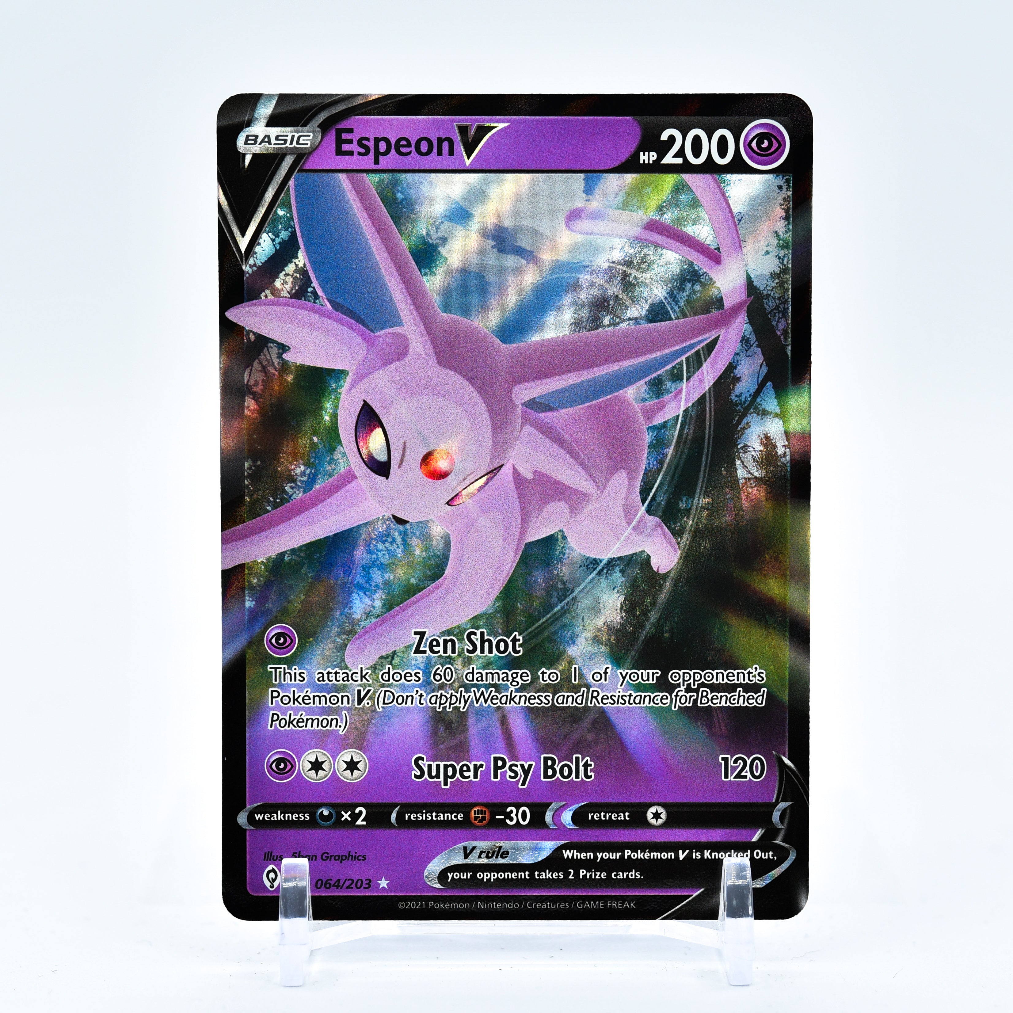 Espeon V - 064/203 Evolving Skies Ultra Rare Pokemon - NM/MINT