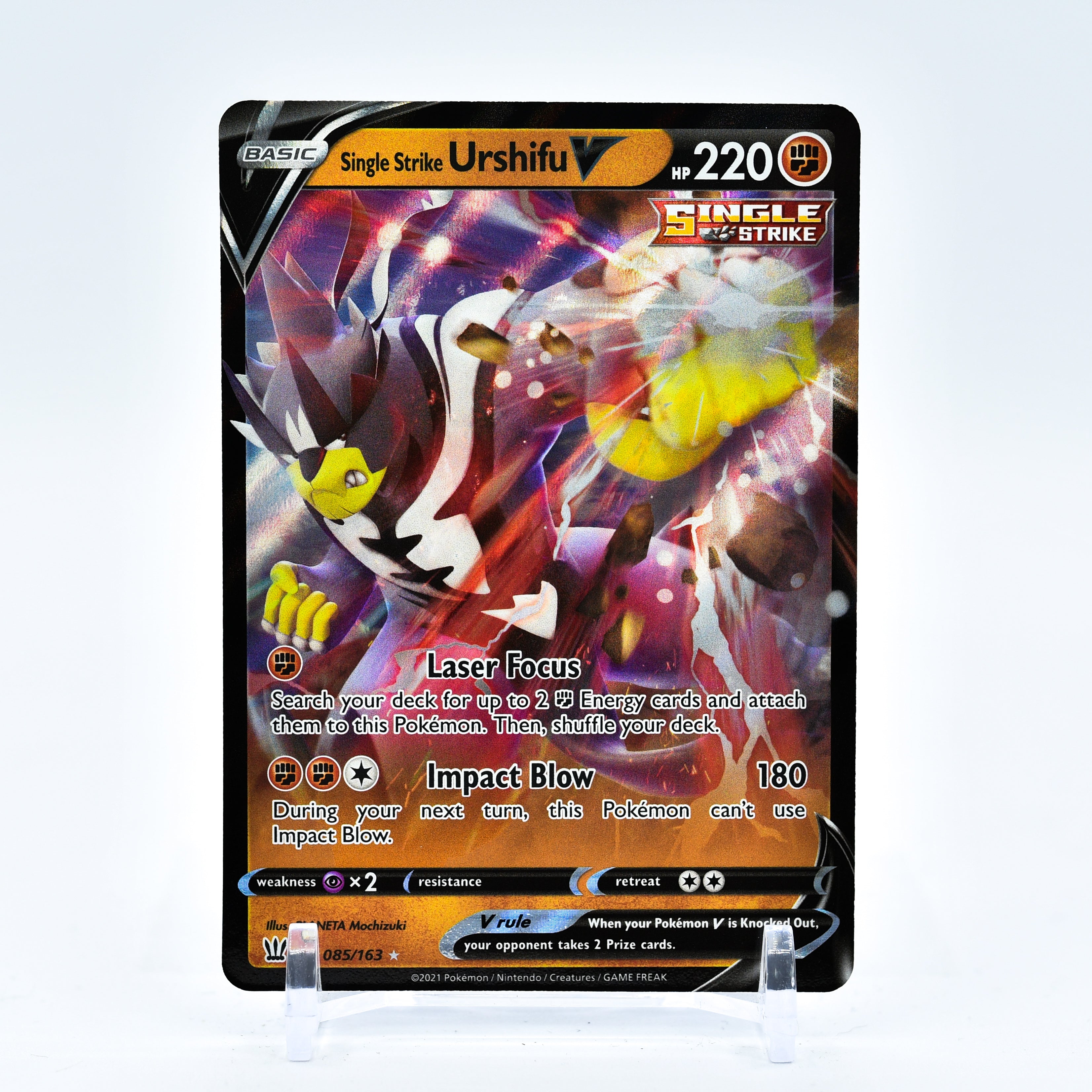 Single Strike Urshifu V - 085/163 Battle Styles Ultra Rare Pokemon - NM/MINT