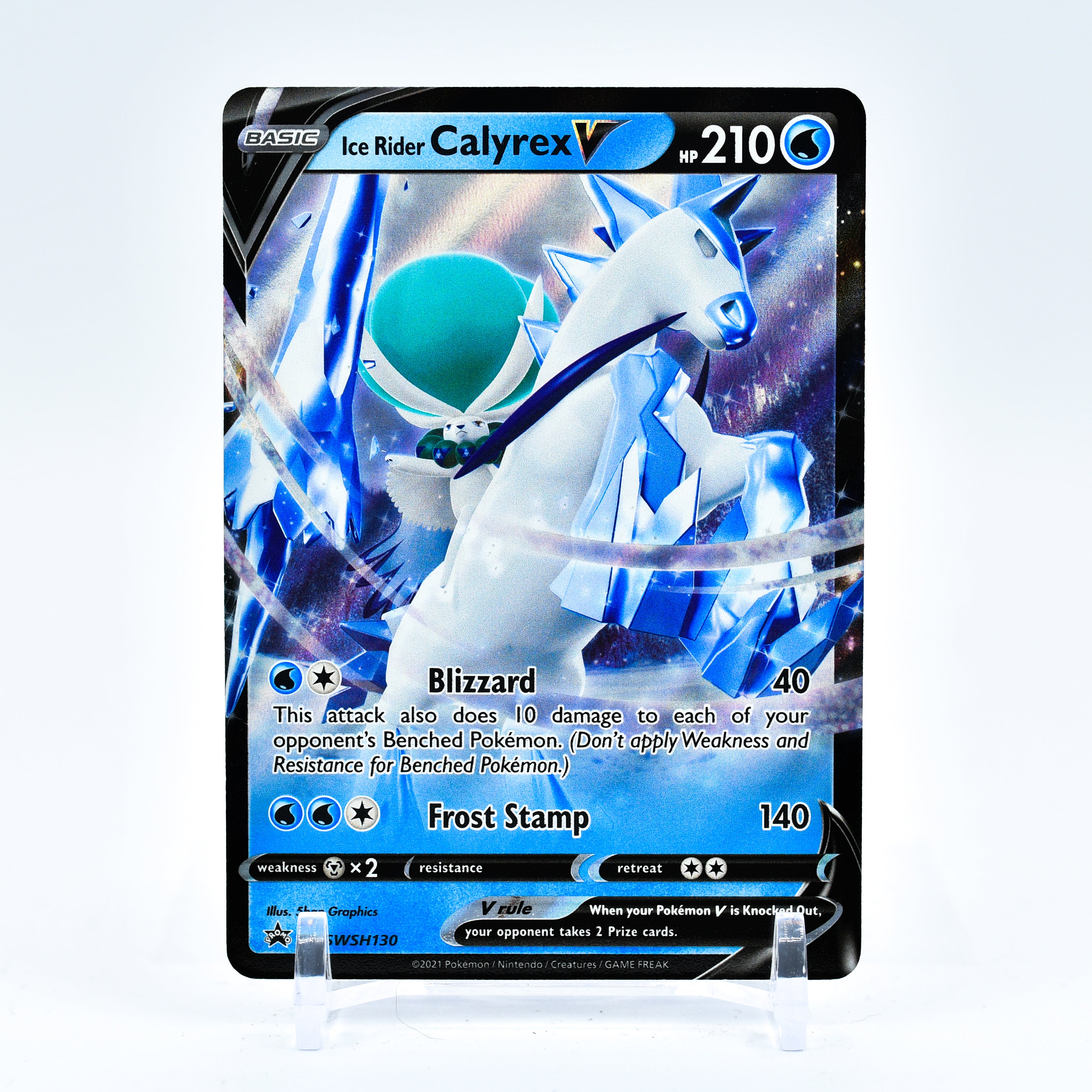 Ice Rider Calyrex V - SWSH130 Black Star Promo Ultra Rare Pokemon - NM/MINT