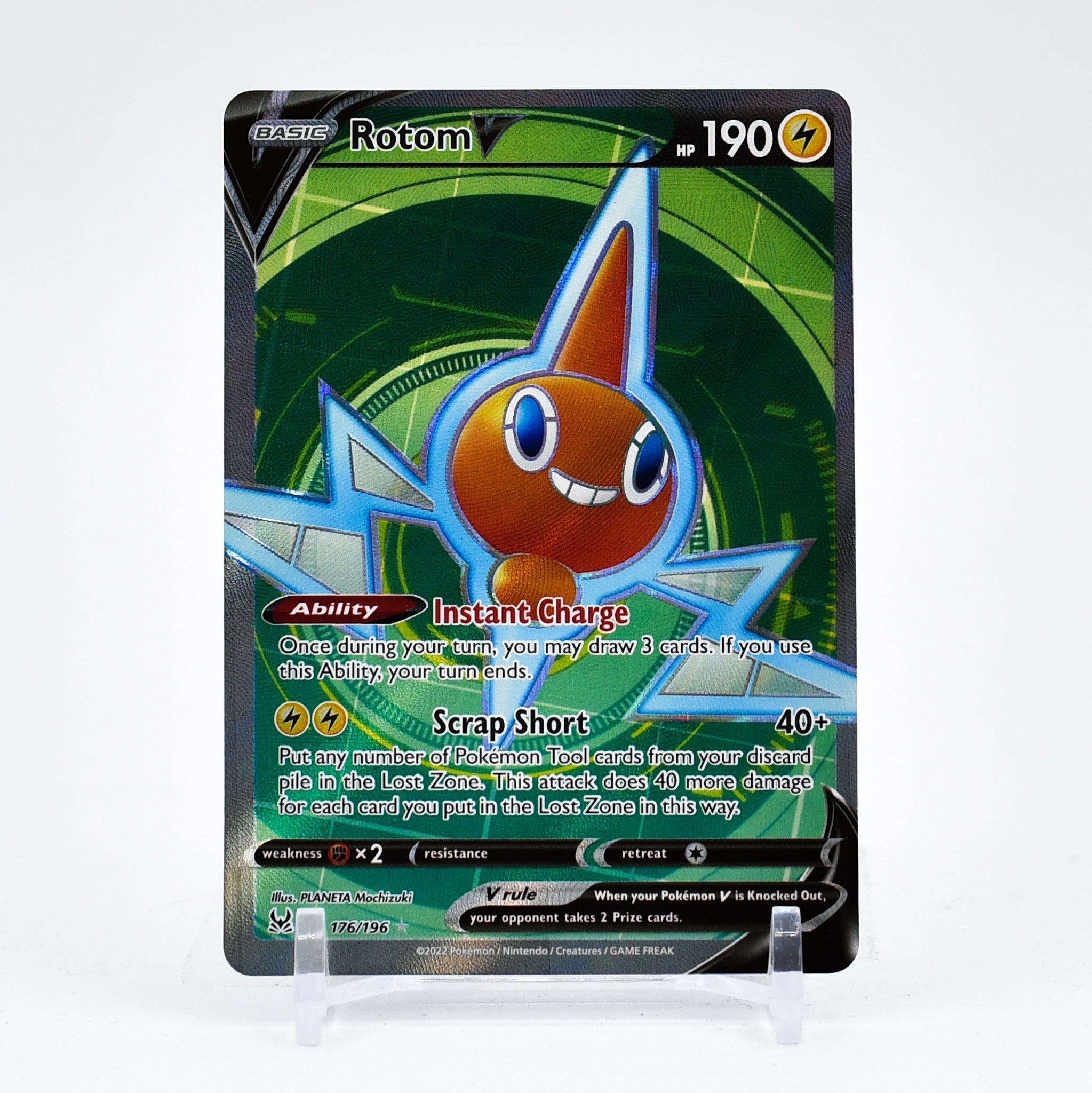 Rotom V - 176/196 Lost Origin FULL ART Pokemon - NM/MINT
