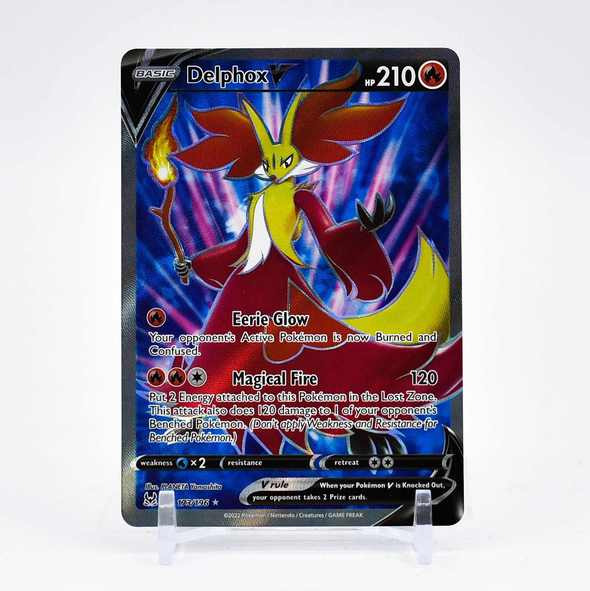 Delphox V - 173/196 Lost Origin FULL ART Pokemon - NM/MINT