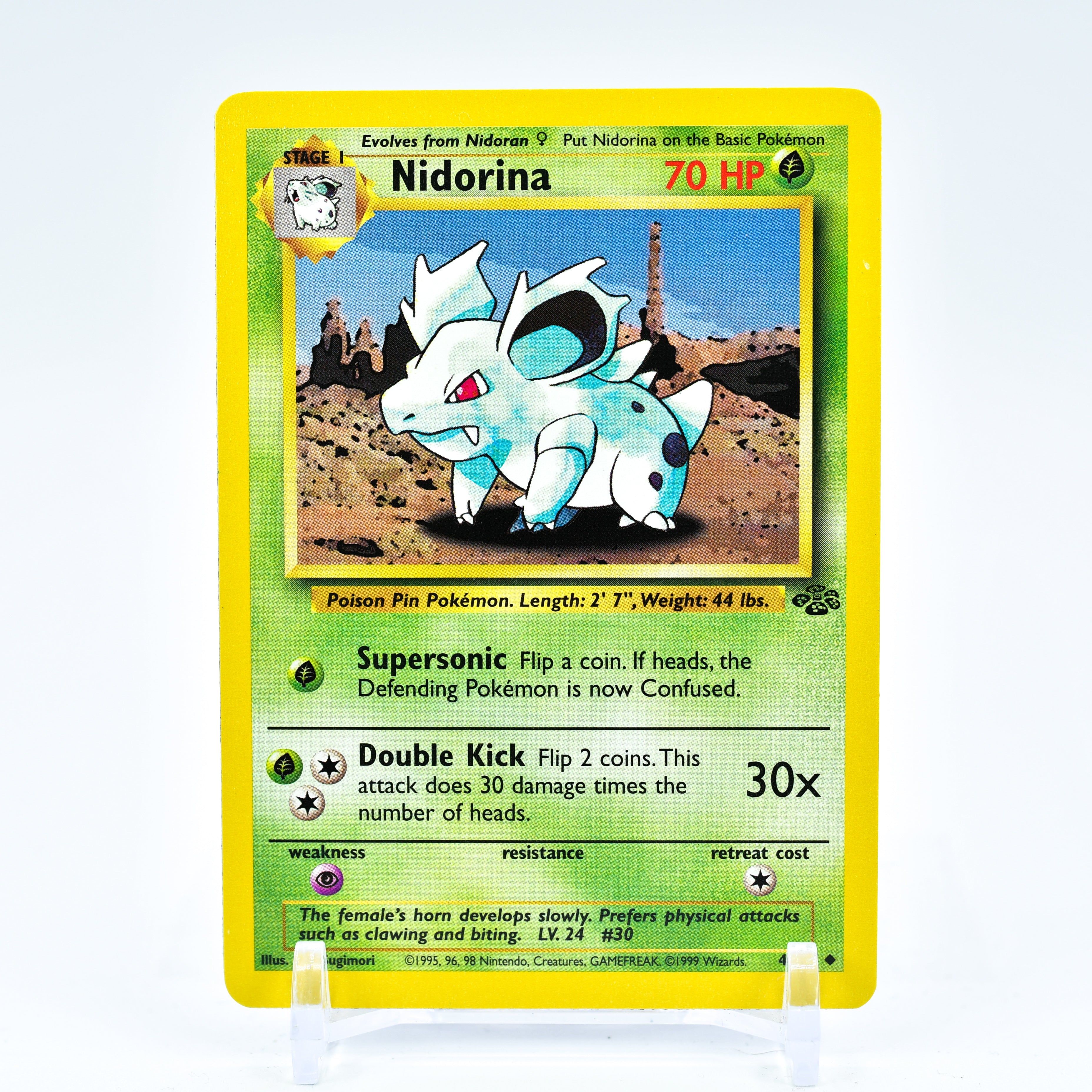 Nidorina - 40/64 Jungle Unlimited Uncommon Pokemon - NM