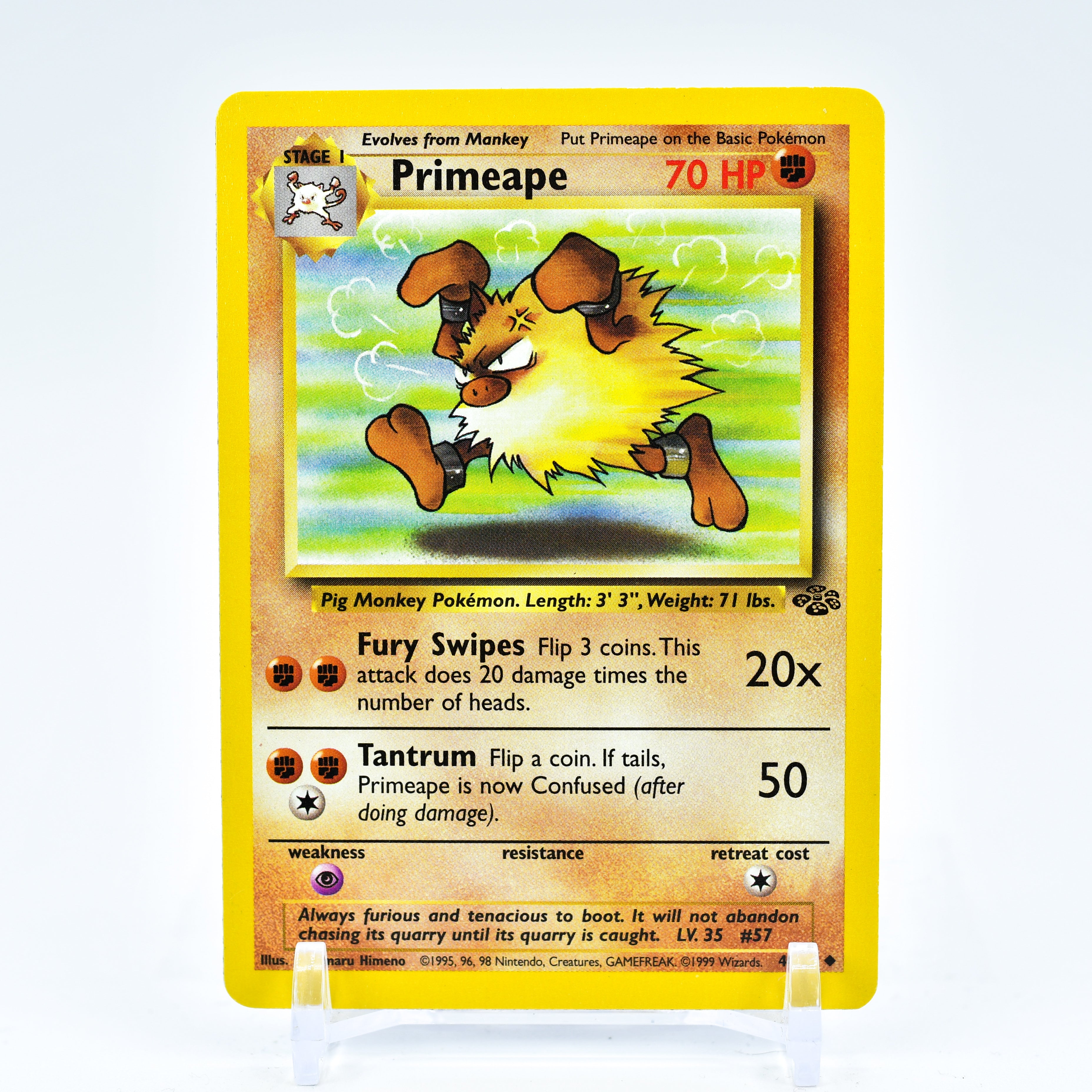 Primeape - 43/64 Jungle Unlimited Uncommon Pokemon - NM