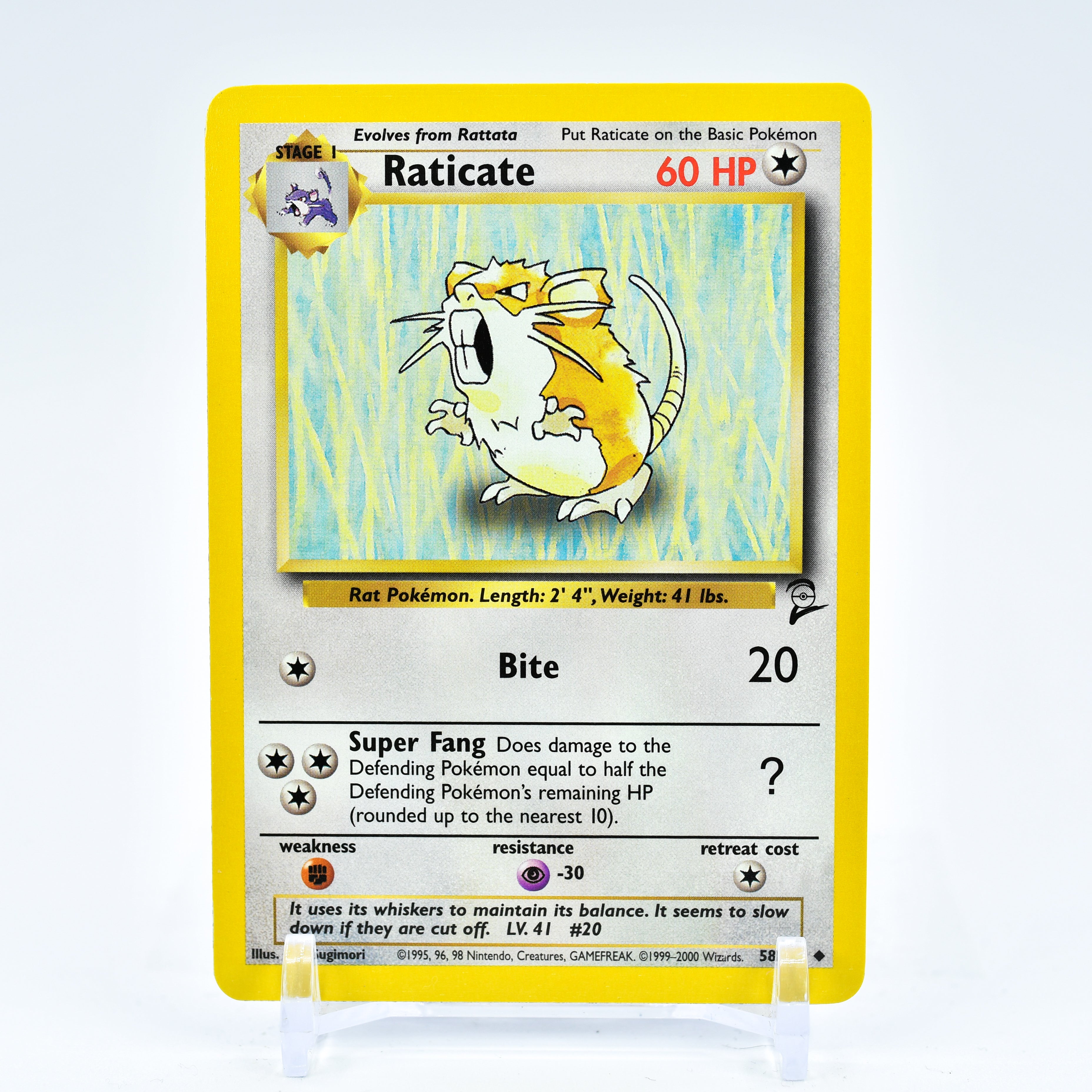 Raticate - 58/130 Base Set 2 Uncommon Pokemon - NM