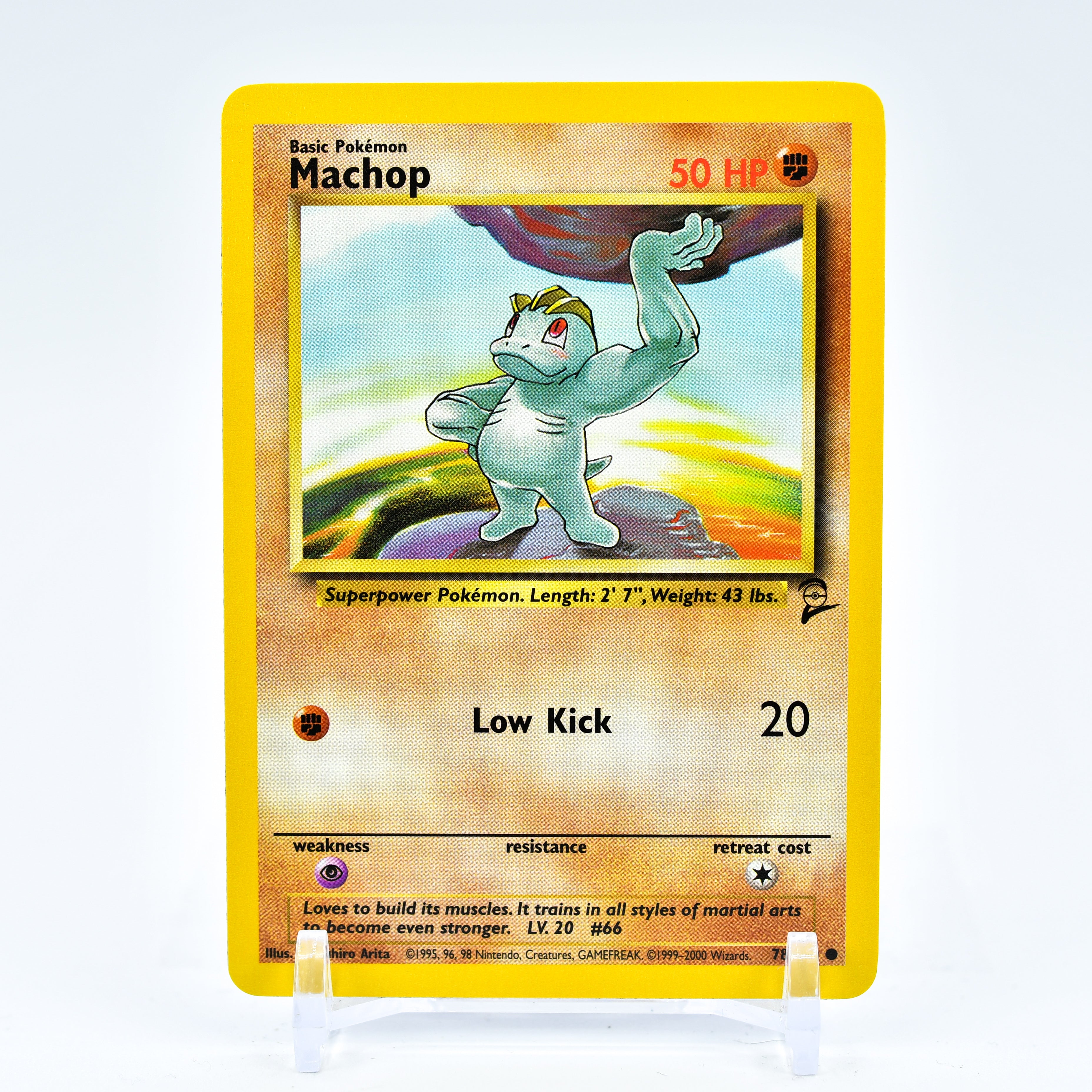Machop - 78/130 Base Set 2 Common Pokemon - NM