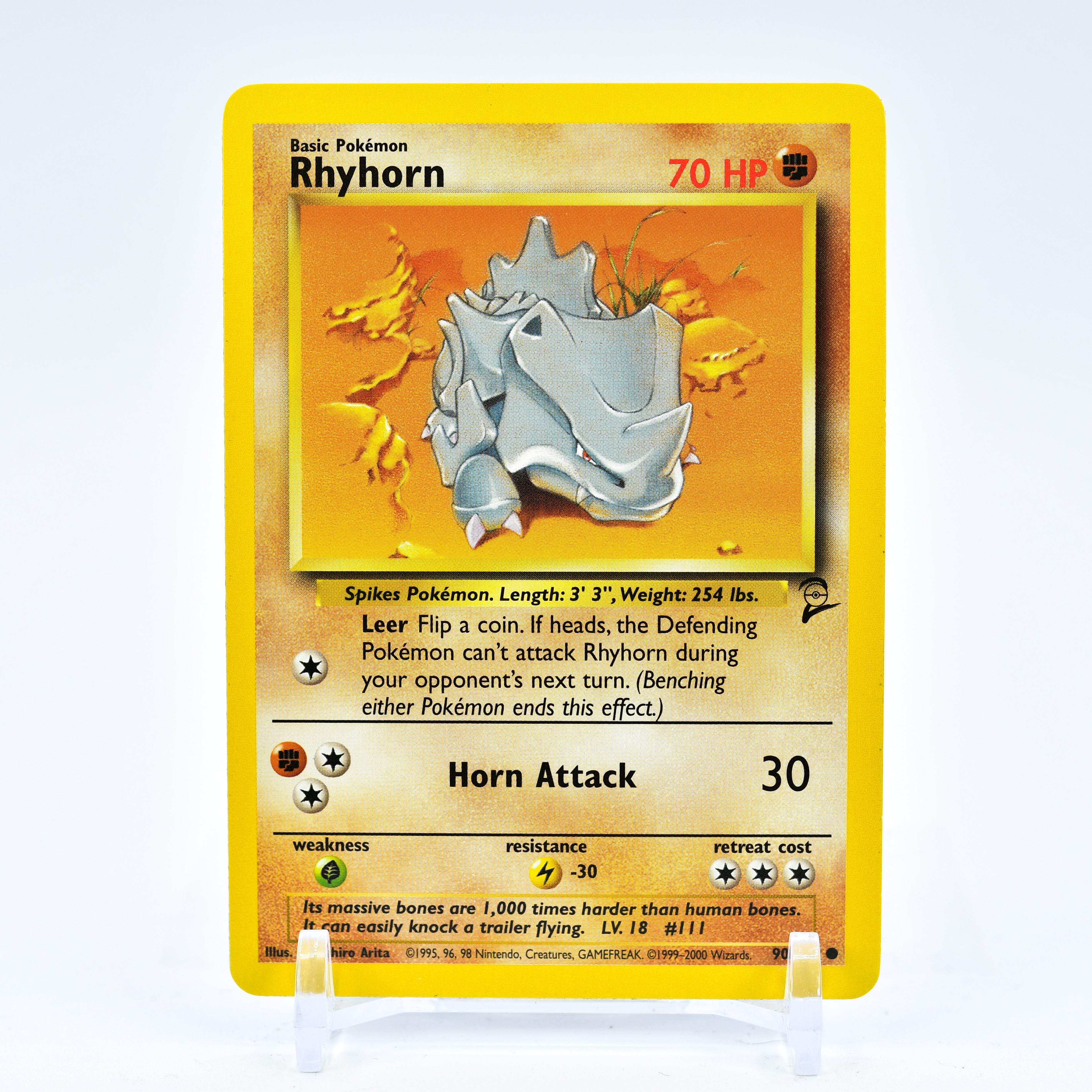 Rhyhorn - 90/130 Base Set 2 Common Pokemon - NM