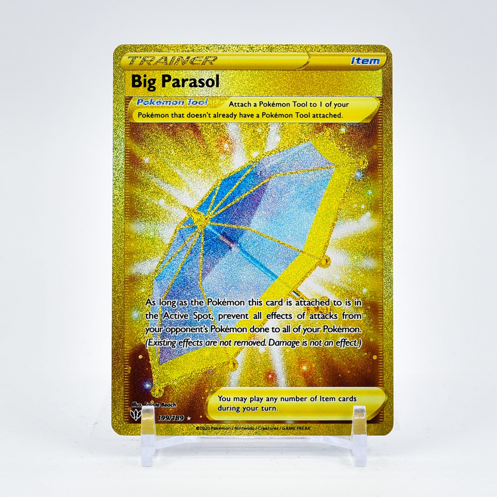 Big Parasol - 199/189 Darkness Ablaze SECRET RARE GOLD Trainer - NM/MINT
