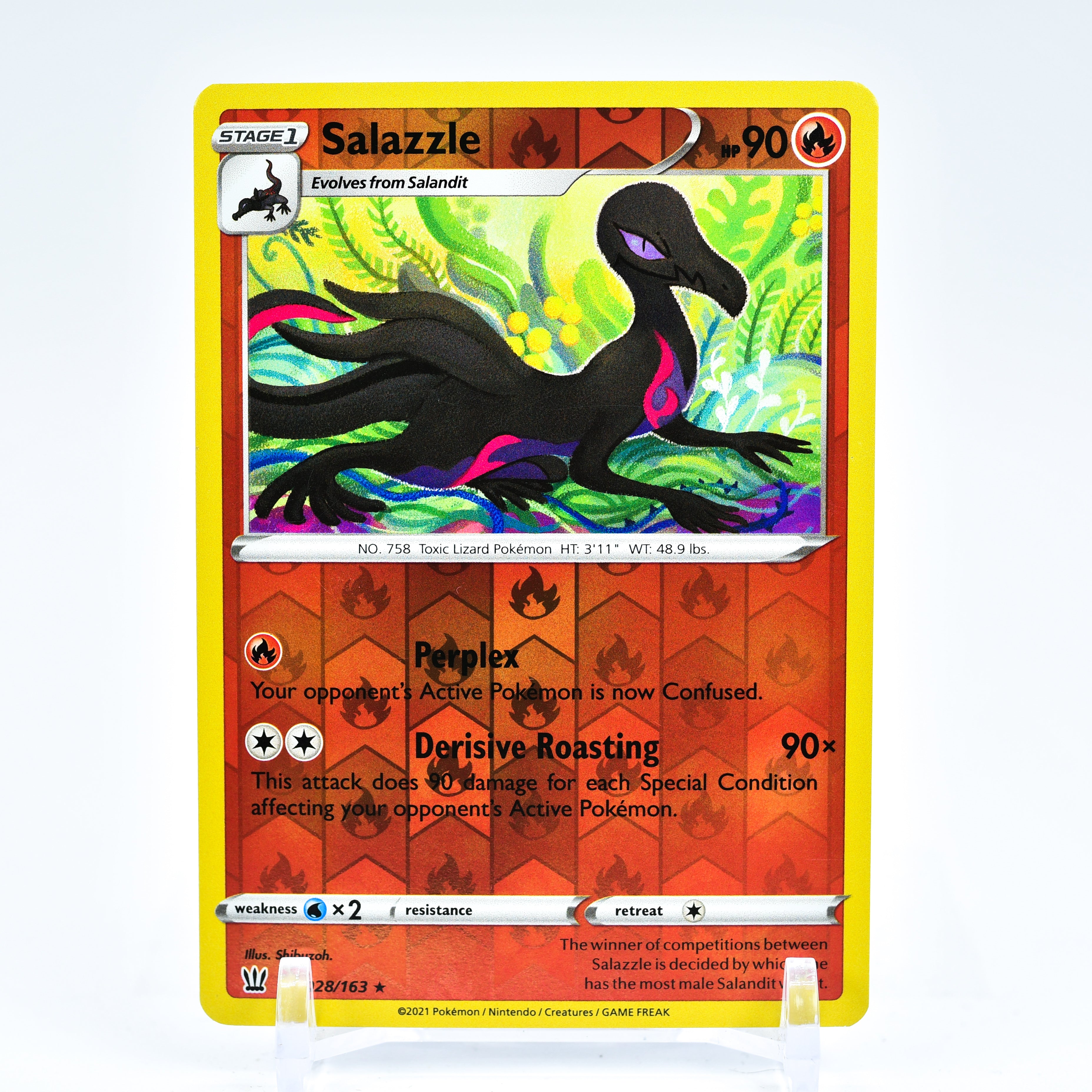 Salazzle - 028/163 Battle Styles Reverse Holo Rare Pokemon - NM/MINT