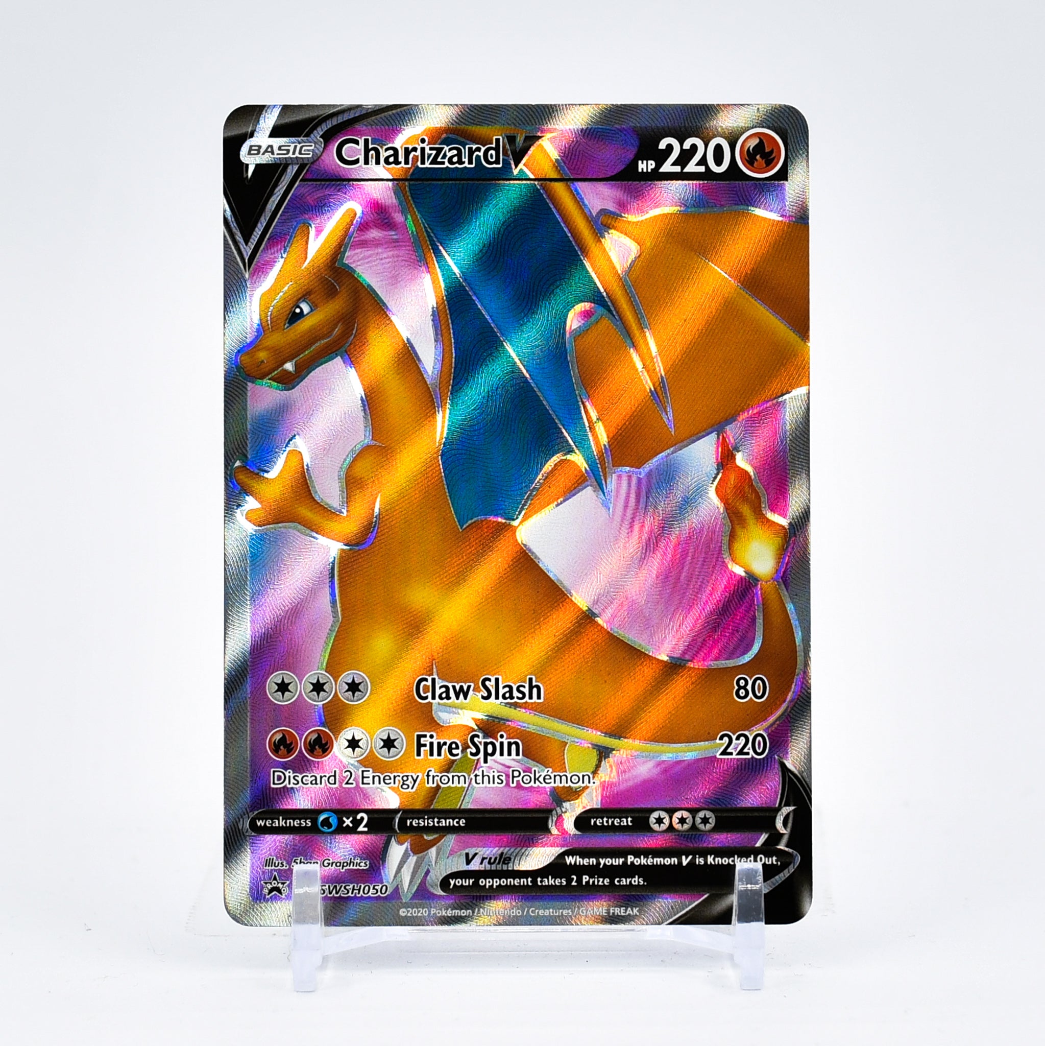 Charizard V - SWSH050 Black Star Promo Pokemon - NM/MINT