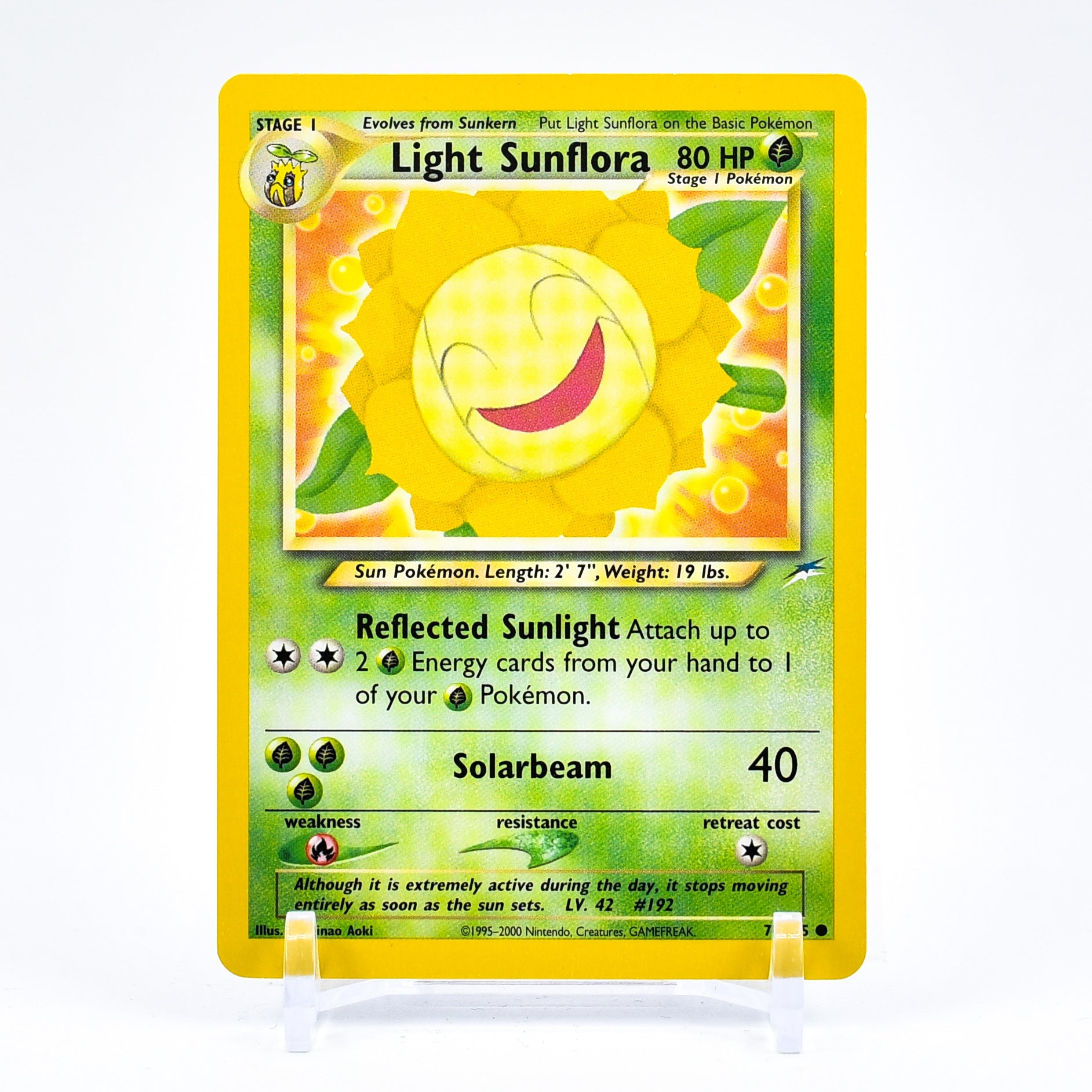 Light Sunflora - 72/105 Neo Destiny Unlimited Common Pokemon - NM
