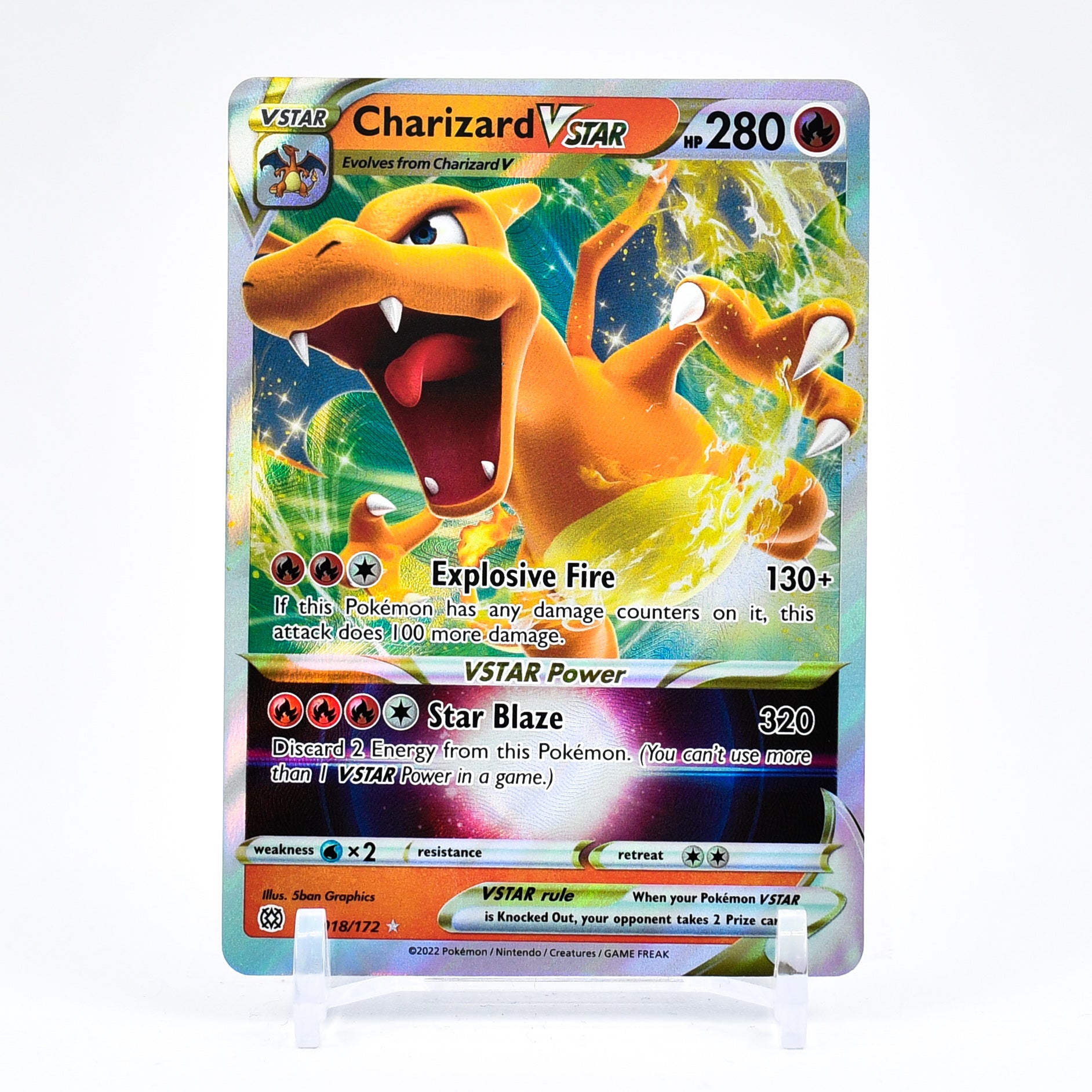 Charizard Vstar - 018/172 Brilliant Stars Ultra Rare Pokemon - NM/MINT