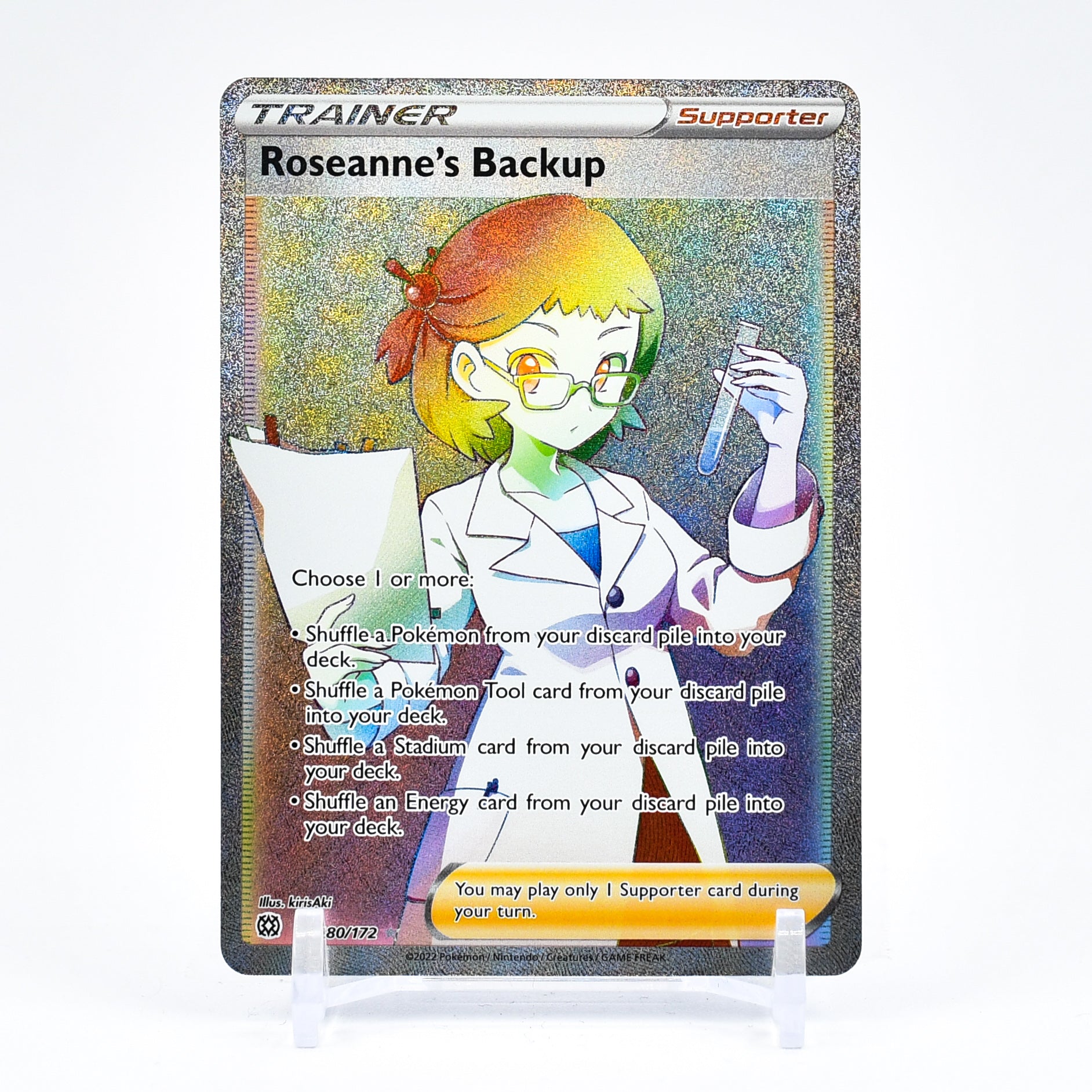 Roseanne's Backup - 180/172 Brilliant Stars SECRET RARE RAINBOW Trainer - NM/MINT