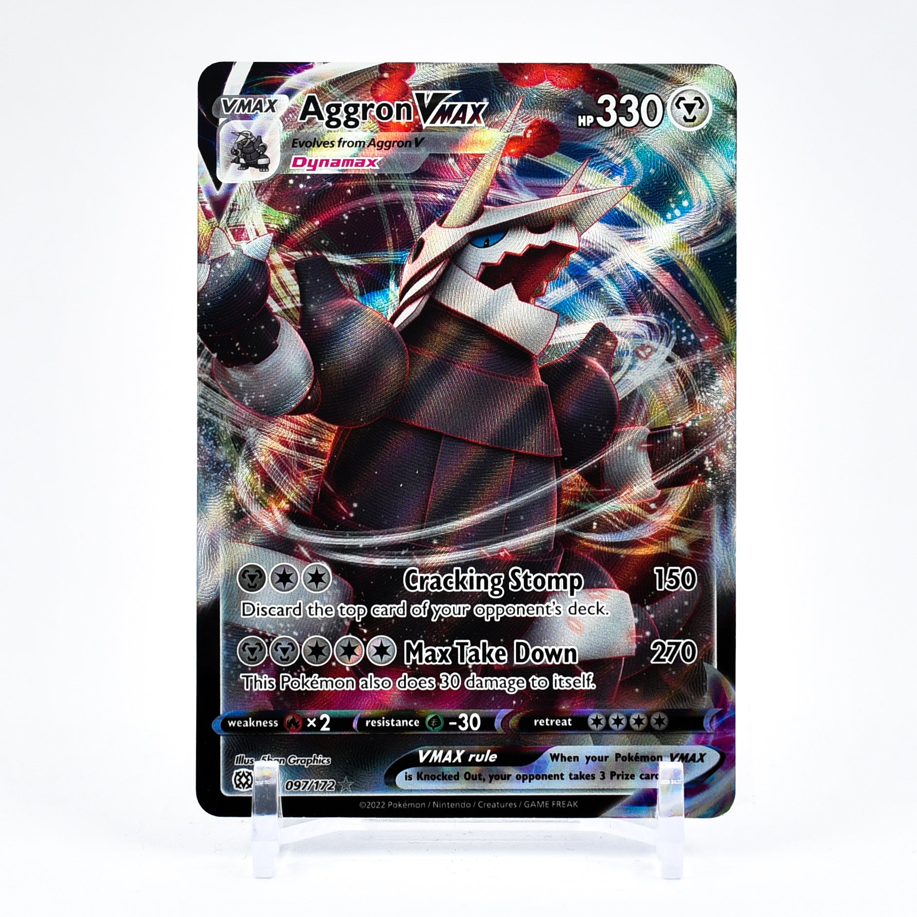 Aggron Vmax - 097/172 Brilliant Stars Ultra Rare Pokemon - NM/MINT